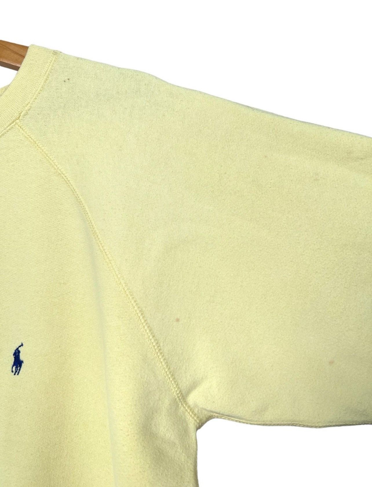 Vintage 90s Polo Ralph Lauren Small Pony Yellow Sweatshirt - 5