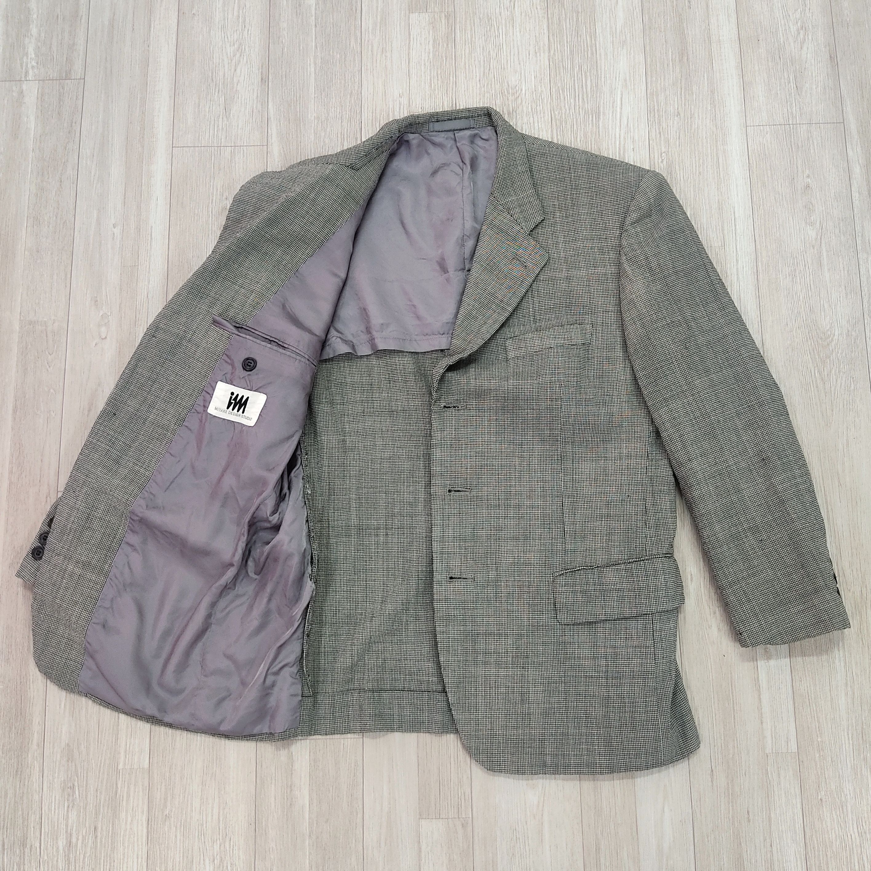 Vintage - IM MIYAKE Studio Design Checkered Wool Blazer Coat - 5