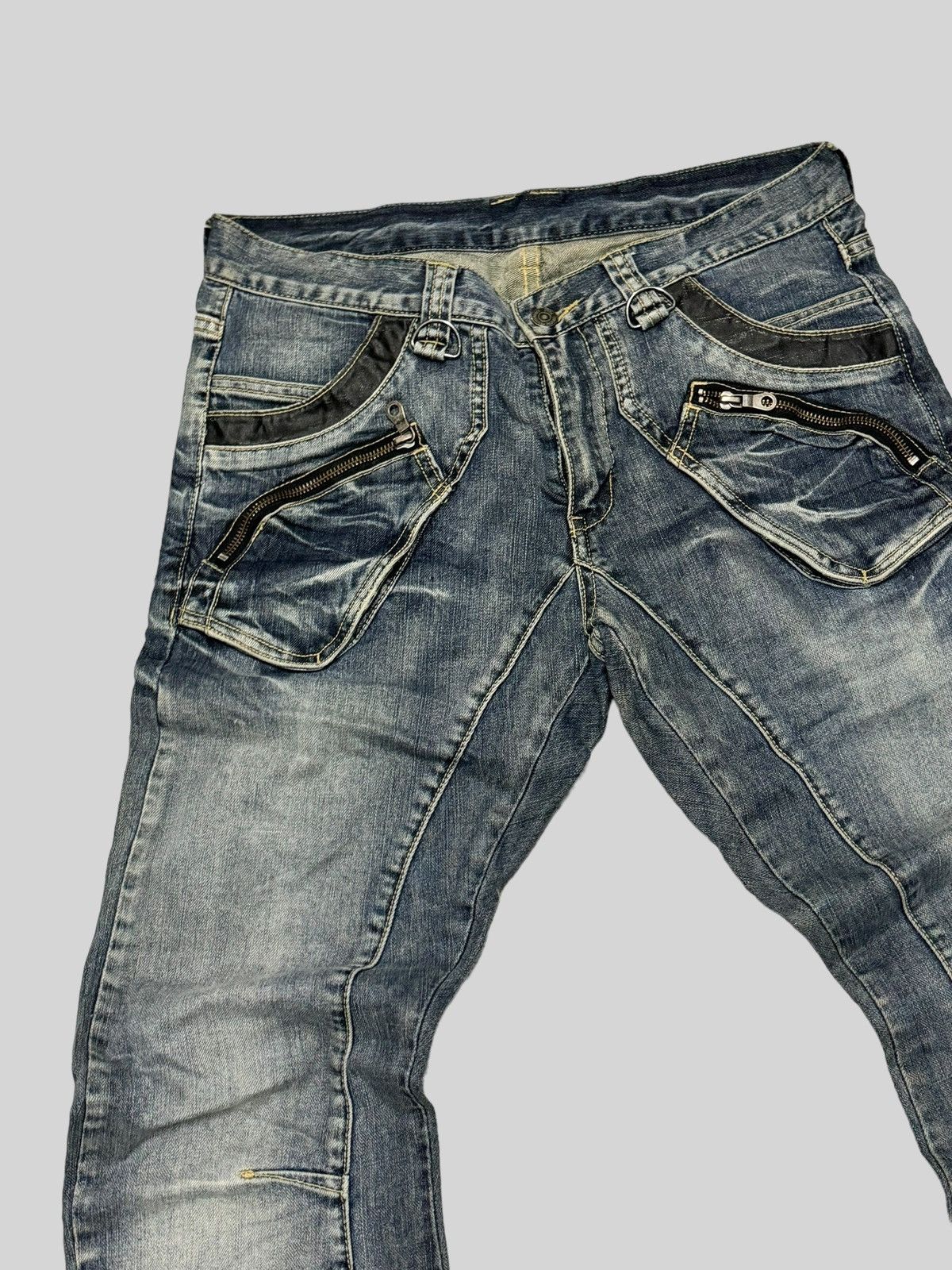 If Six Was Nine - PPFM JCURVE LEG 3D POCKET ZIPPER DENIM JEANS - 4