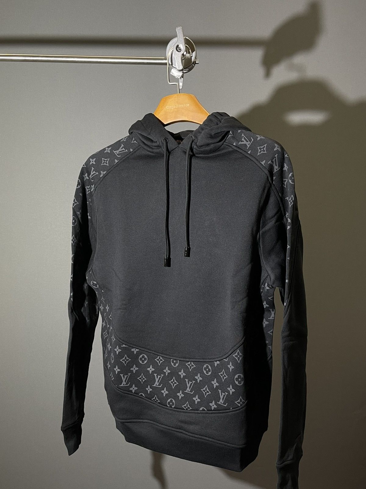 Louis Vuitton Monogram Circle Cut Hoodie Black - 1