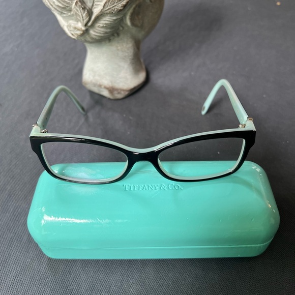 Tiffany Co. TF 2064-B Rhinestone Heart Key Rectangle Eyeglasses Frames Robin Egg - 9