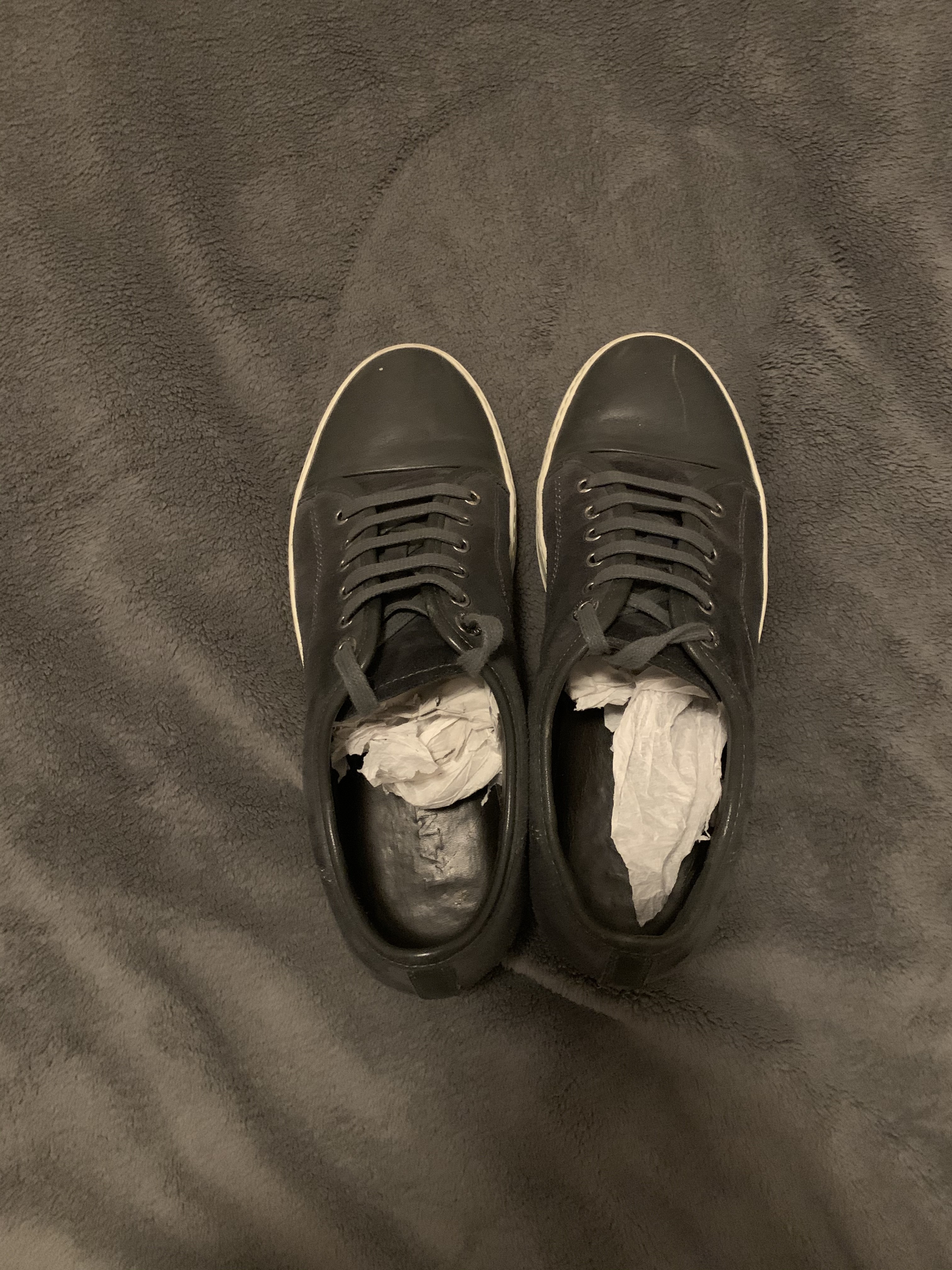 Cap toe patent leather sneaker - 3