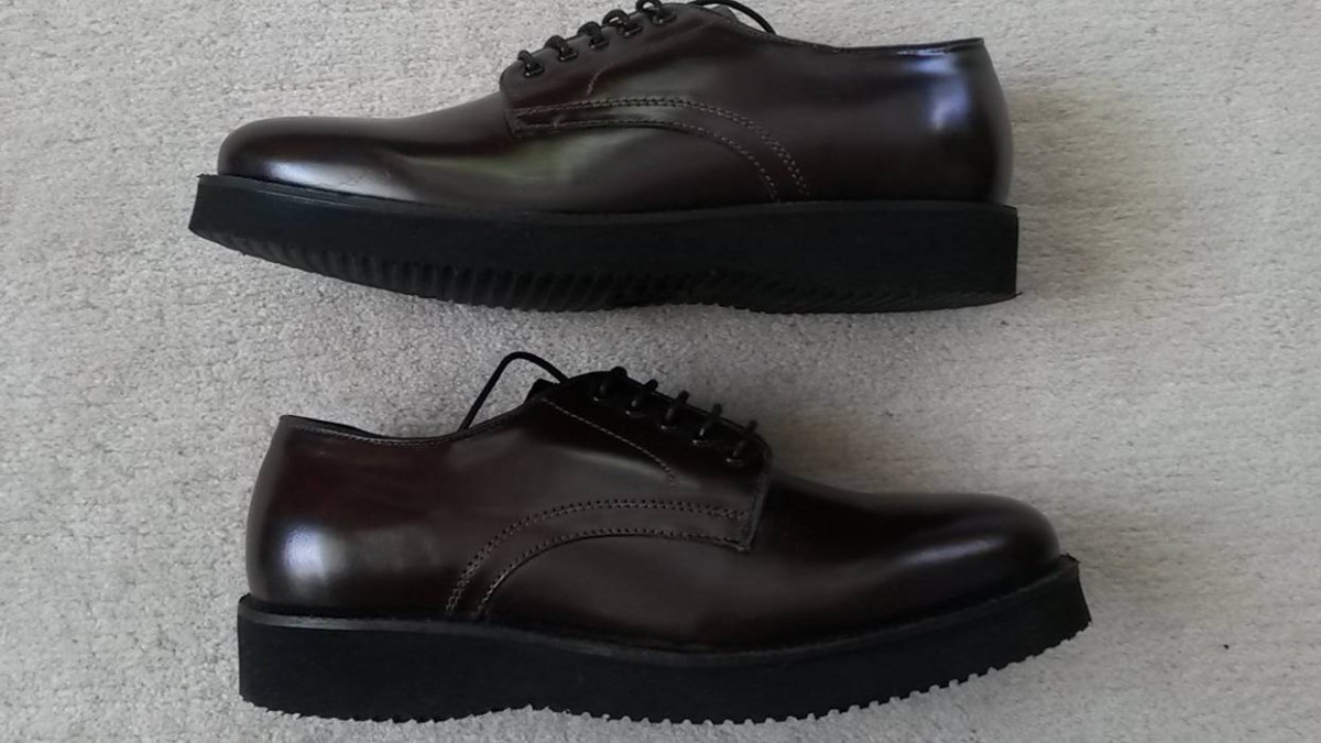 H By Hudson - Rare Burgundy Plattform Creeper Derby Dress Leather Shoes - 3