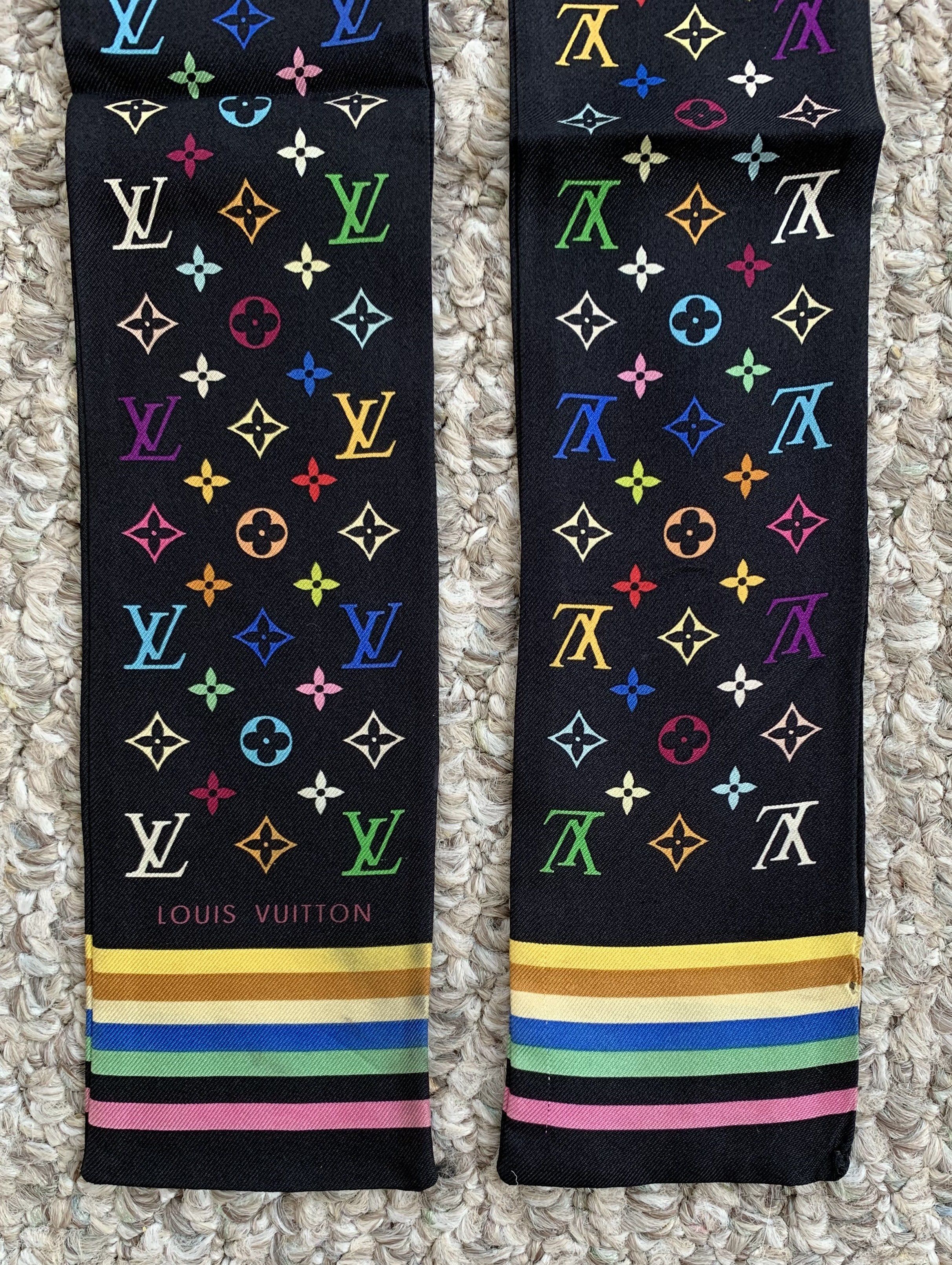 S/S 2003 Louis Vuitton Murakami Monogram Silk Scarf - 3