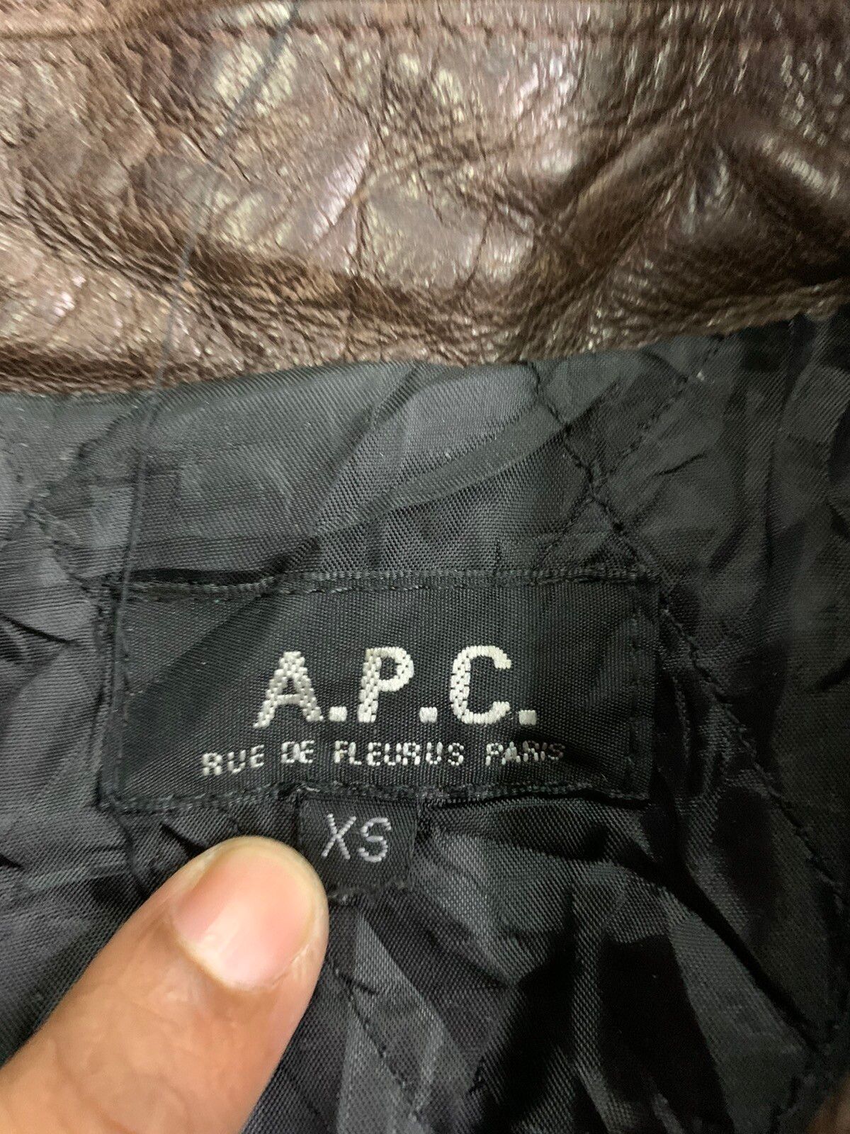 🔥RARE A.P.C LEATHER JACKETS BROWN - 12