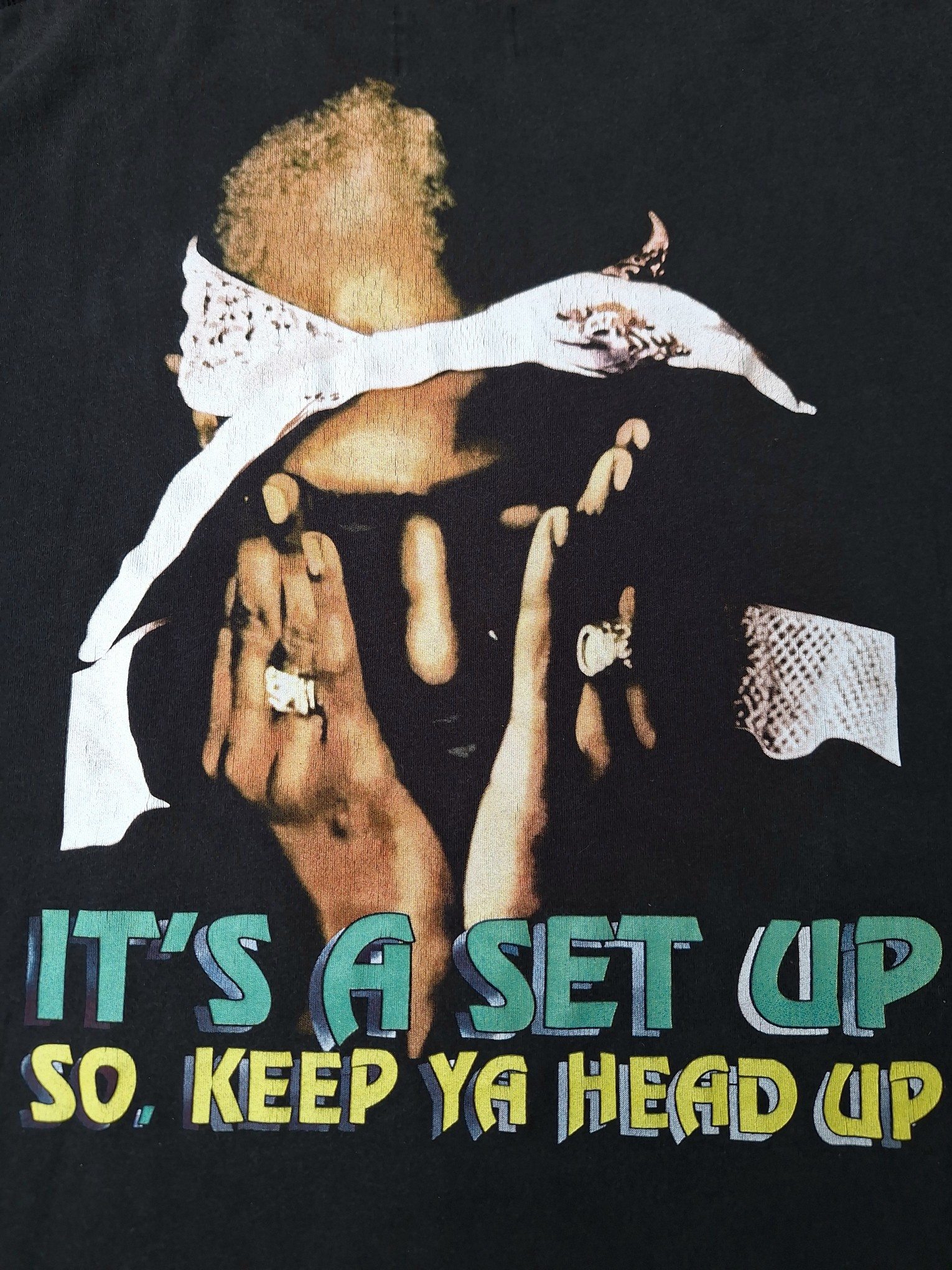 vintage 90s 2pac tupac raptee tshirt not ice cube eminem snoop dogg dr dree rock tee - 5