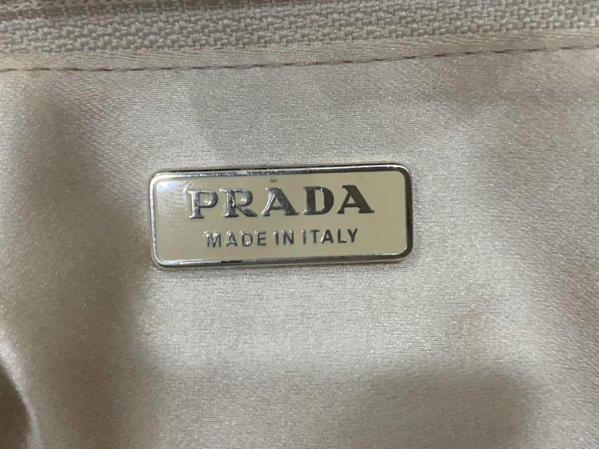 Authentic Prada handbag yellow pattern leather - 15