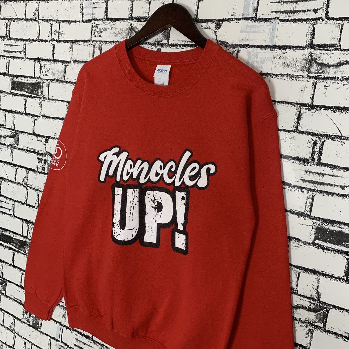 Vintage - Monocles Up University College Business Sweatshirt Crewneck - 4