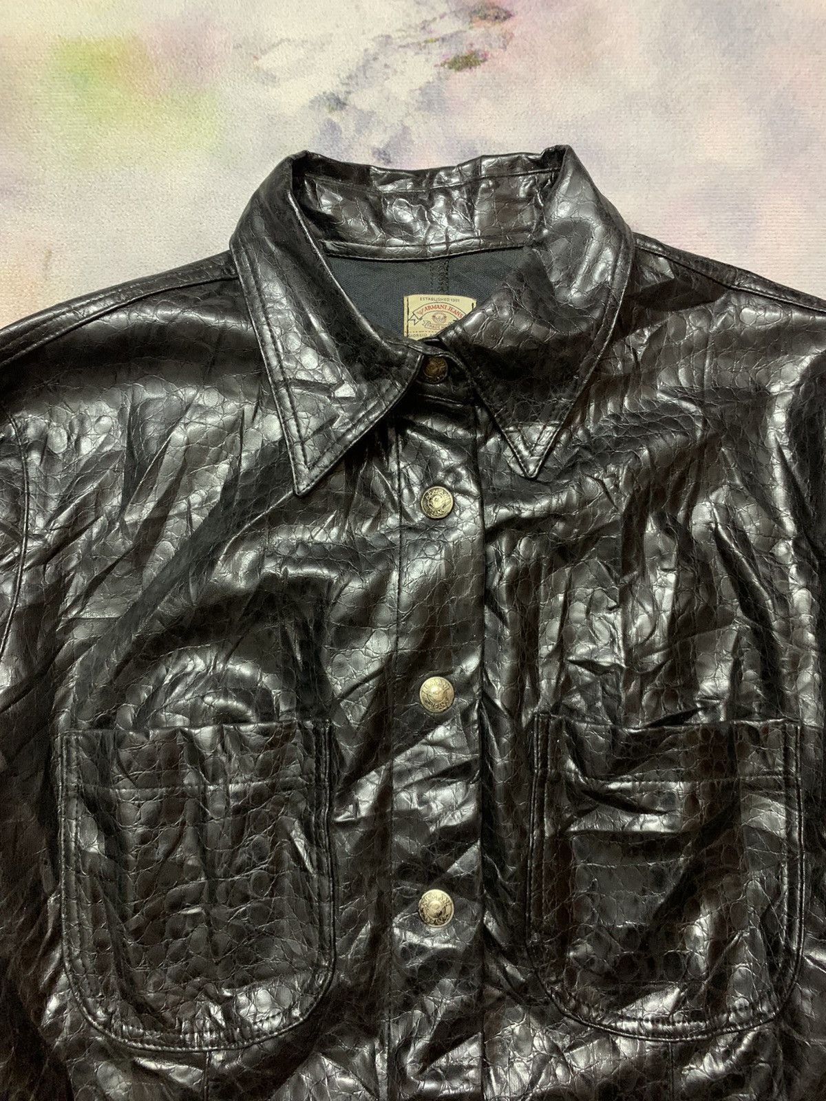 Vintage 80’s Armani Jeans by Giorgio Armani Overshirt PVC - 3