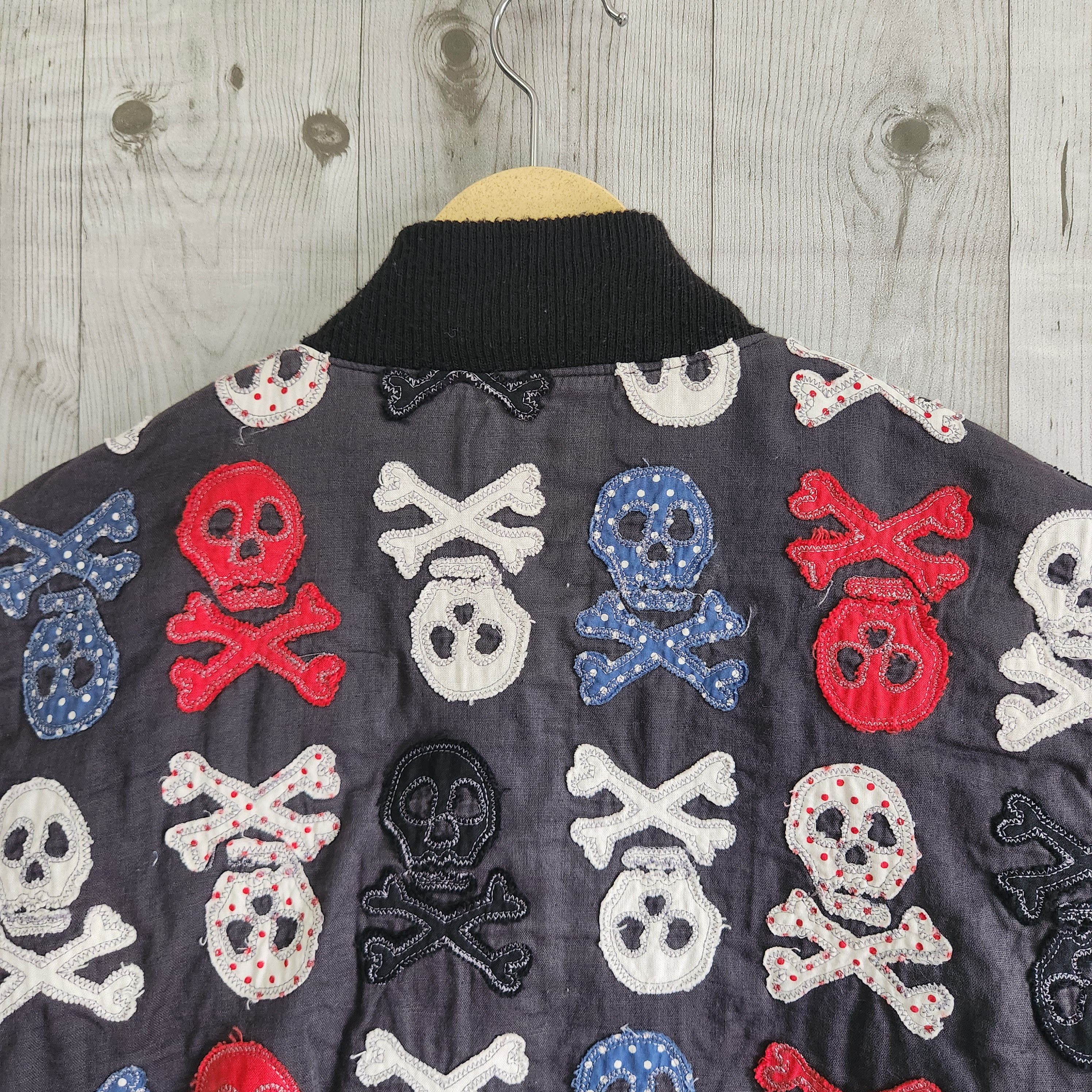 Archival Clothing - Horror Skulls Full Patches Sweater Full Zipped Japan - 18