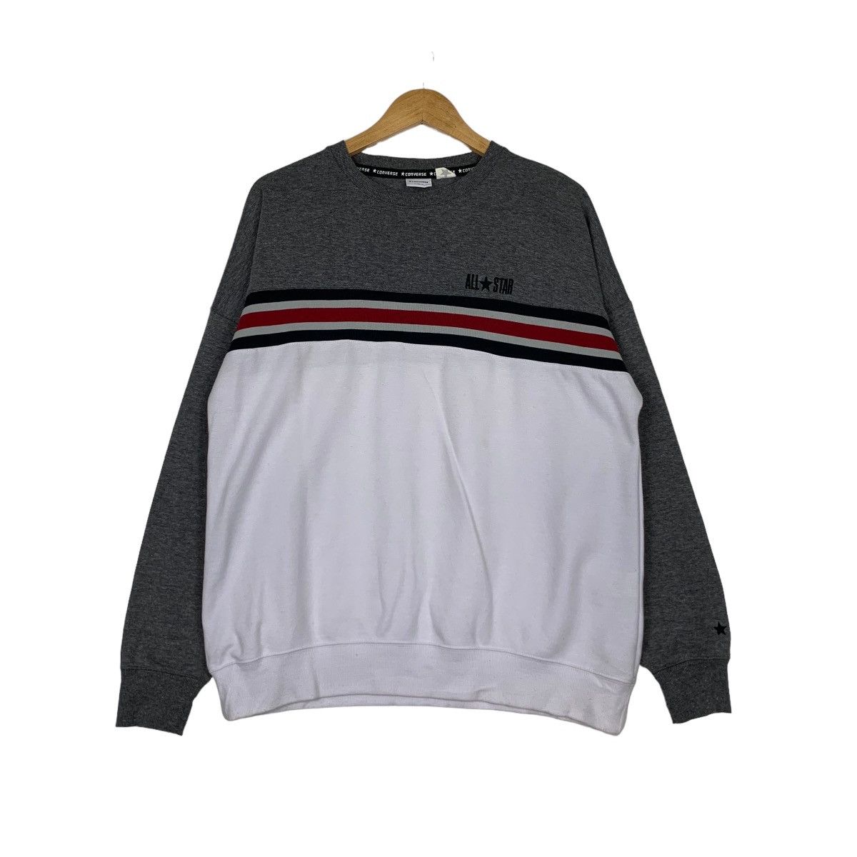 CONVERSE All Star Small Logo Colorblock Sweatshirt #1035-C47 - 1