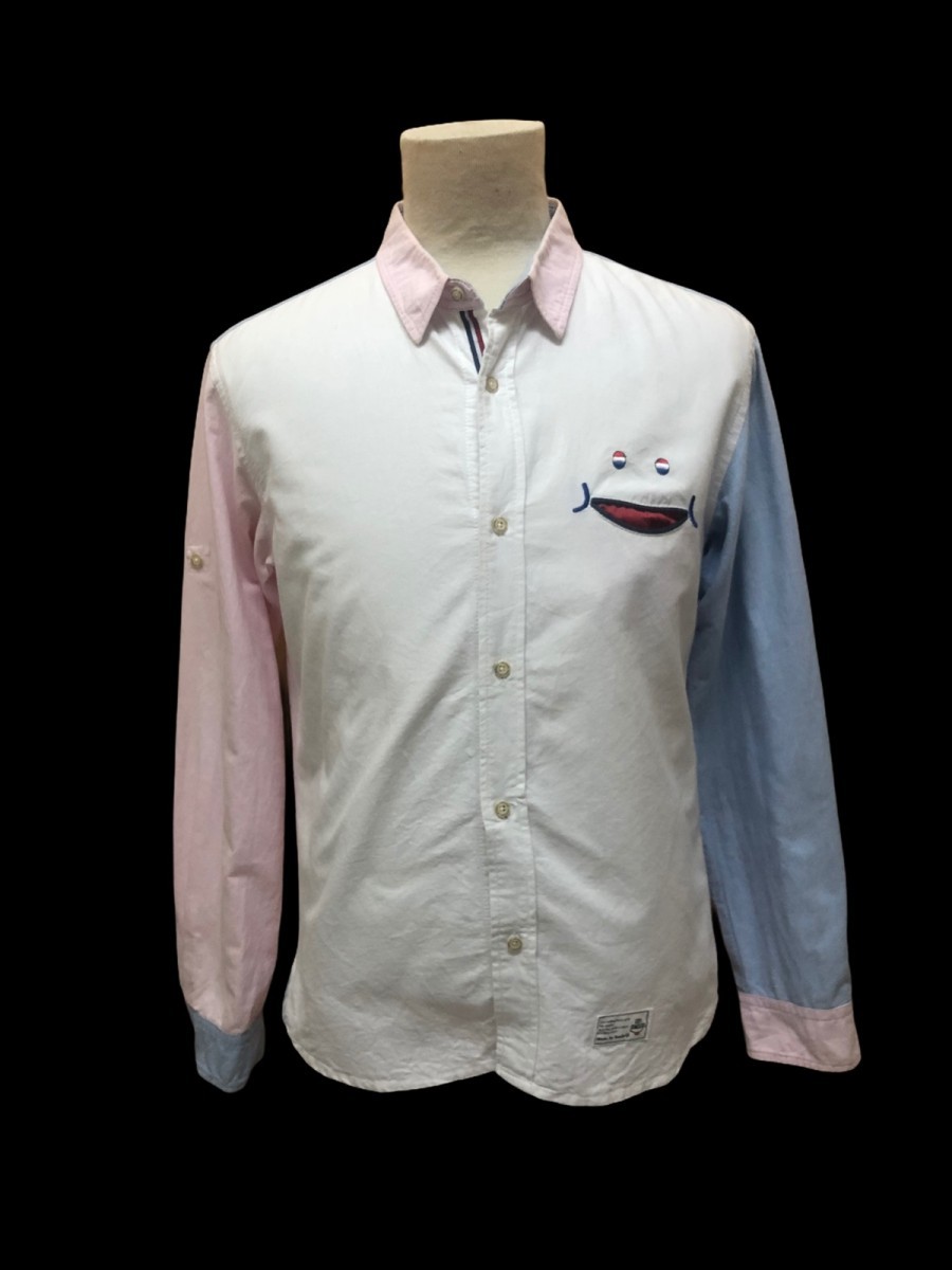 Japanese Brand - Up Smile Multicolour longsleeve shirt - 3