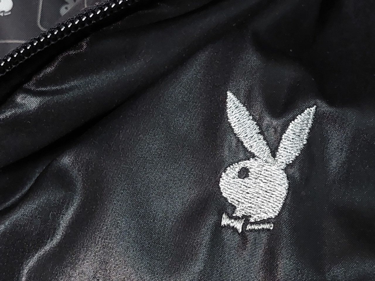 Vintage Playboy Bomber Jacket With Hoodie - 6