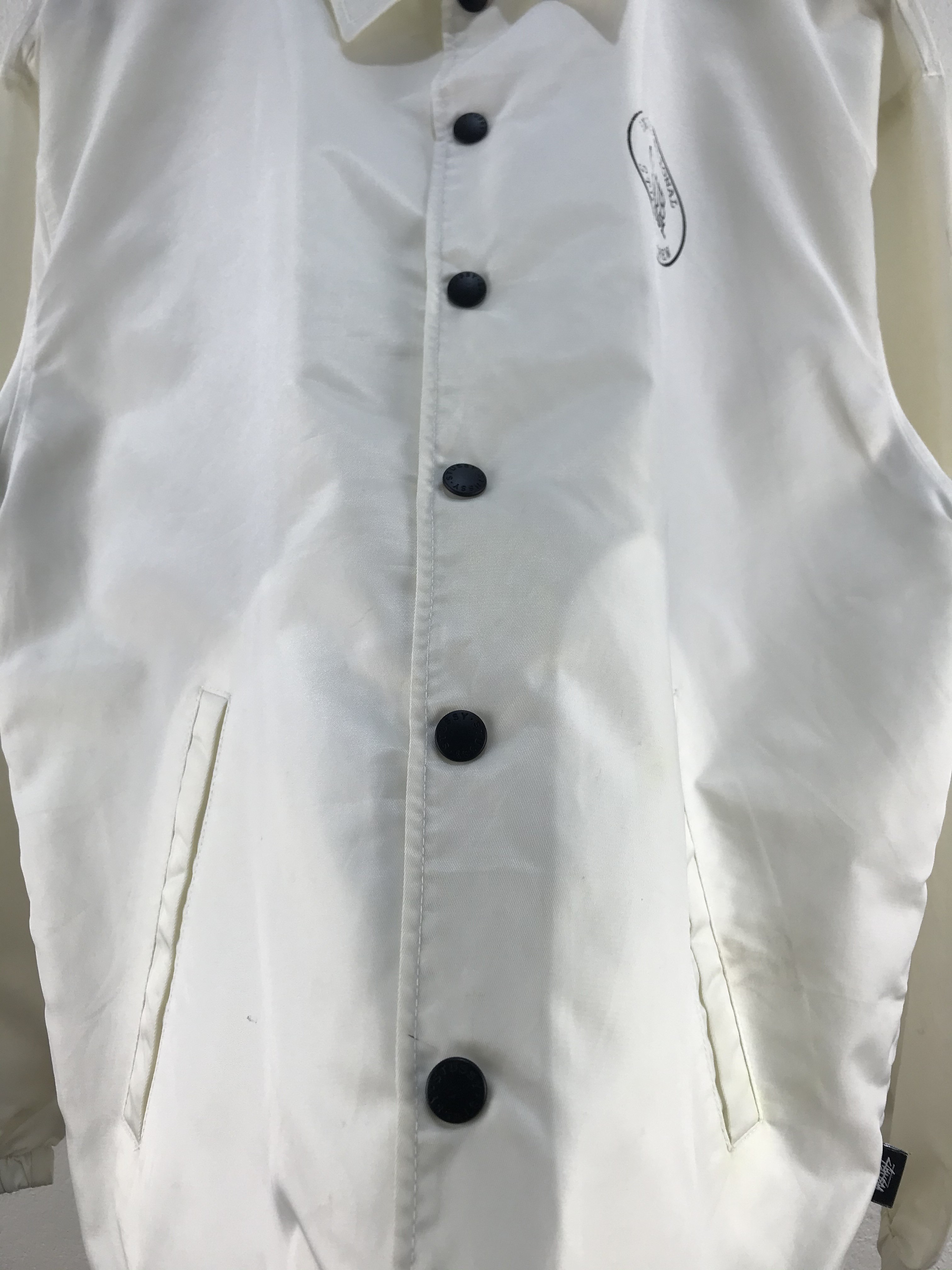 Stussy Club White Windbreaker Jacket - 10