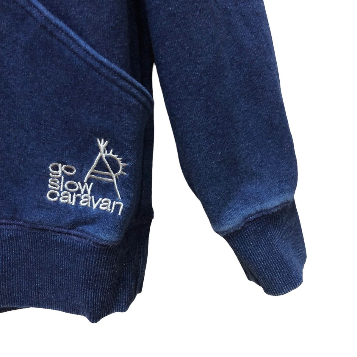 Japanese Brand - Go slow caravan blue denim hoodie - 2