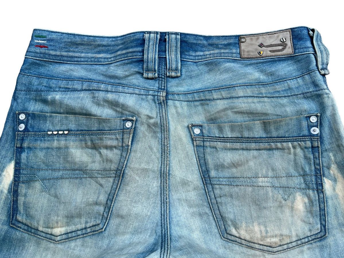 Vintage Diesel Leather Faded Distressed Denim Jeans 32x31 - 7
