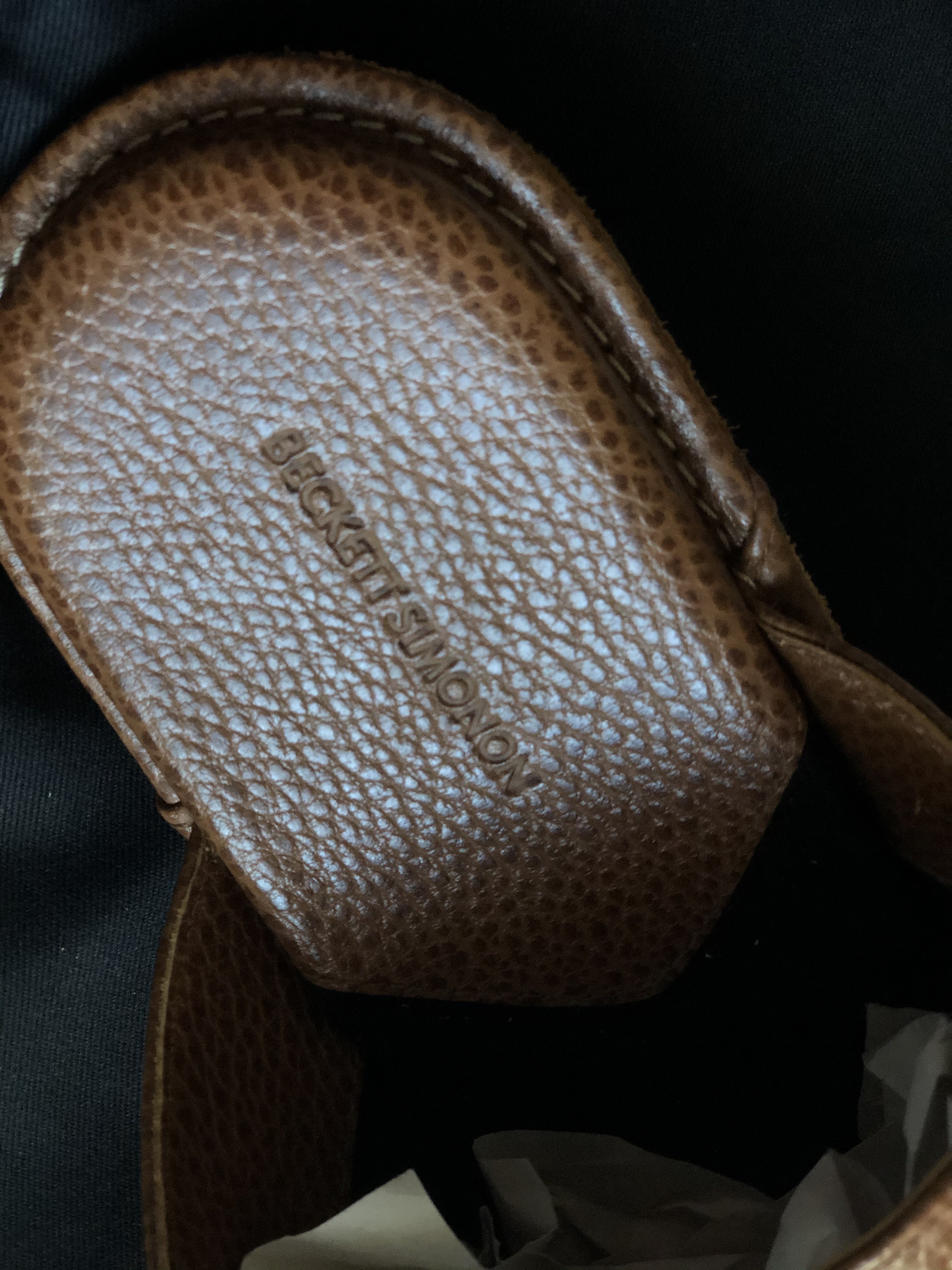 Beckett Simonon - NIB $155 Larsen Letaher/Suede Slippers - 4
