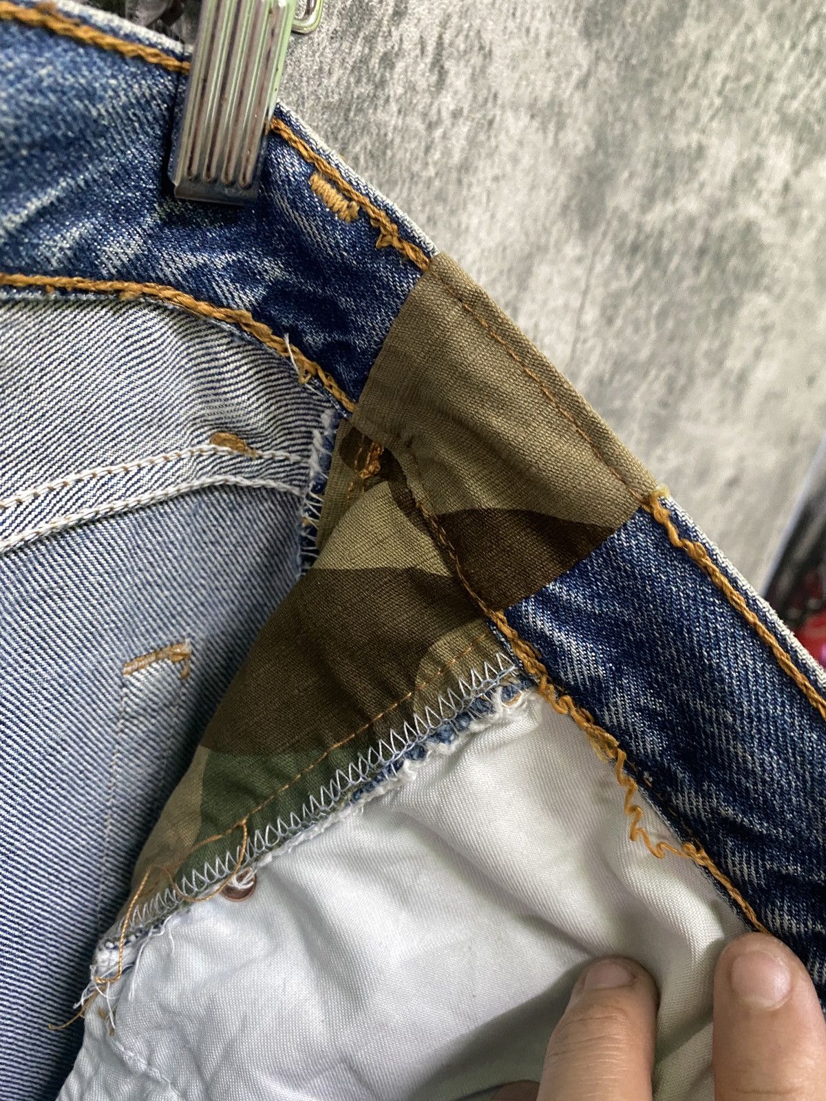 Vintage LEVIS 501 Custom Camo Reconstructed Hybrid Denim - 12