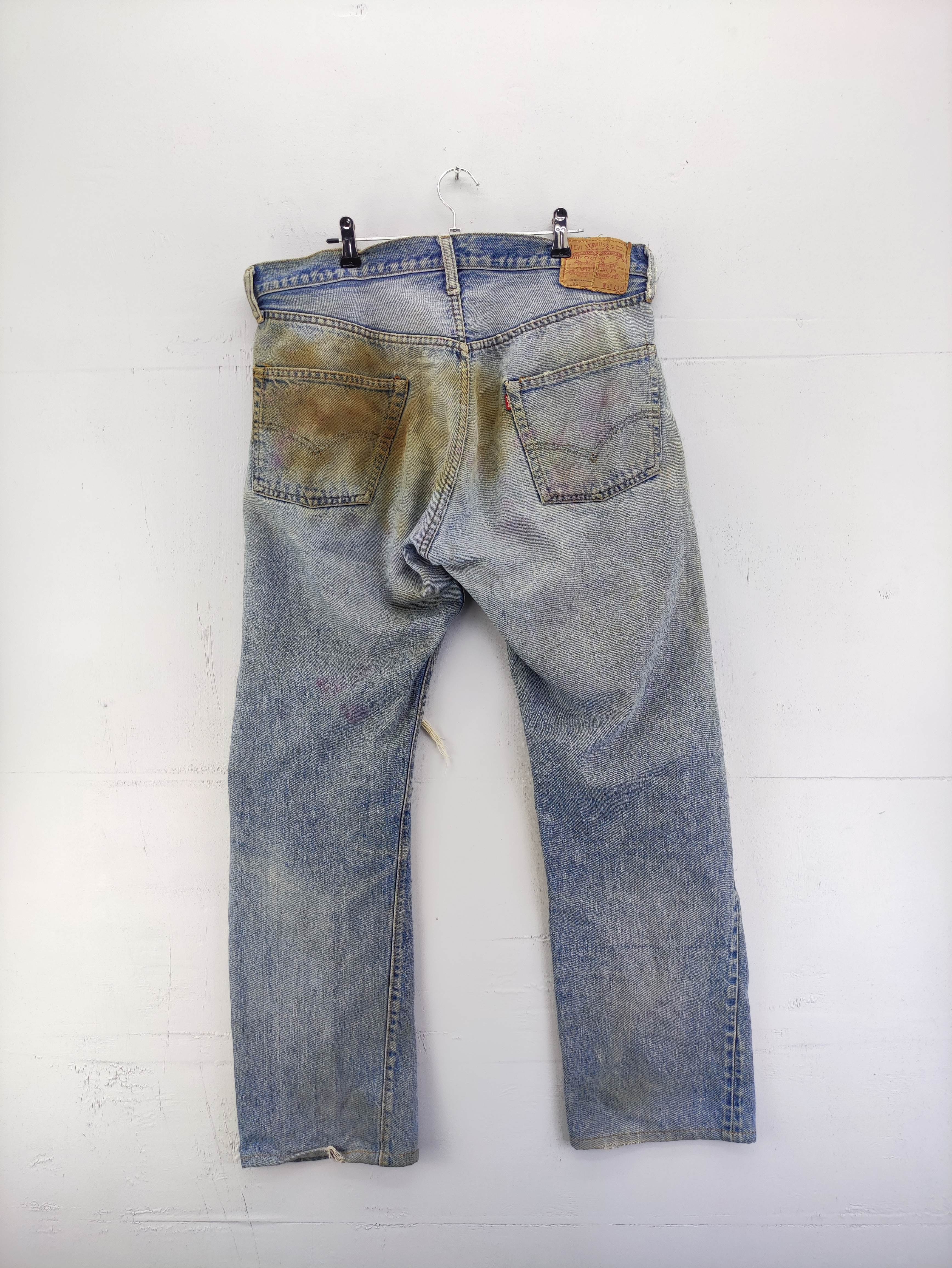 Vintage Red Tag Levi's 501 Distress Denim Pants - 18