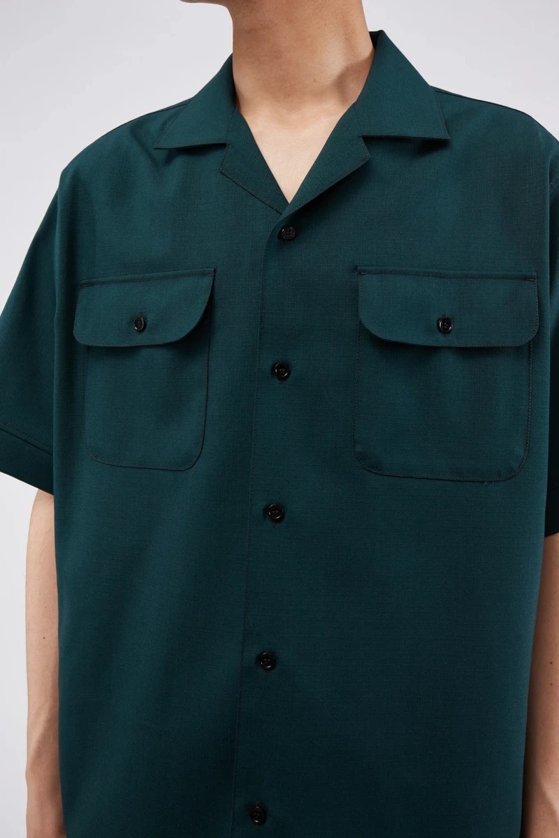 BAYBERRY GREEN S/S SHIRT WOOL 50 - 4