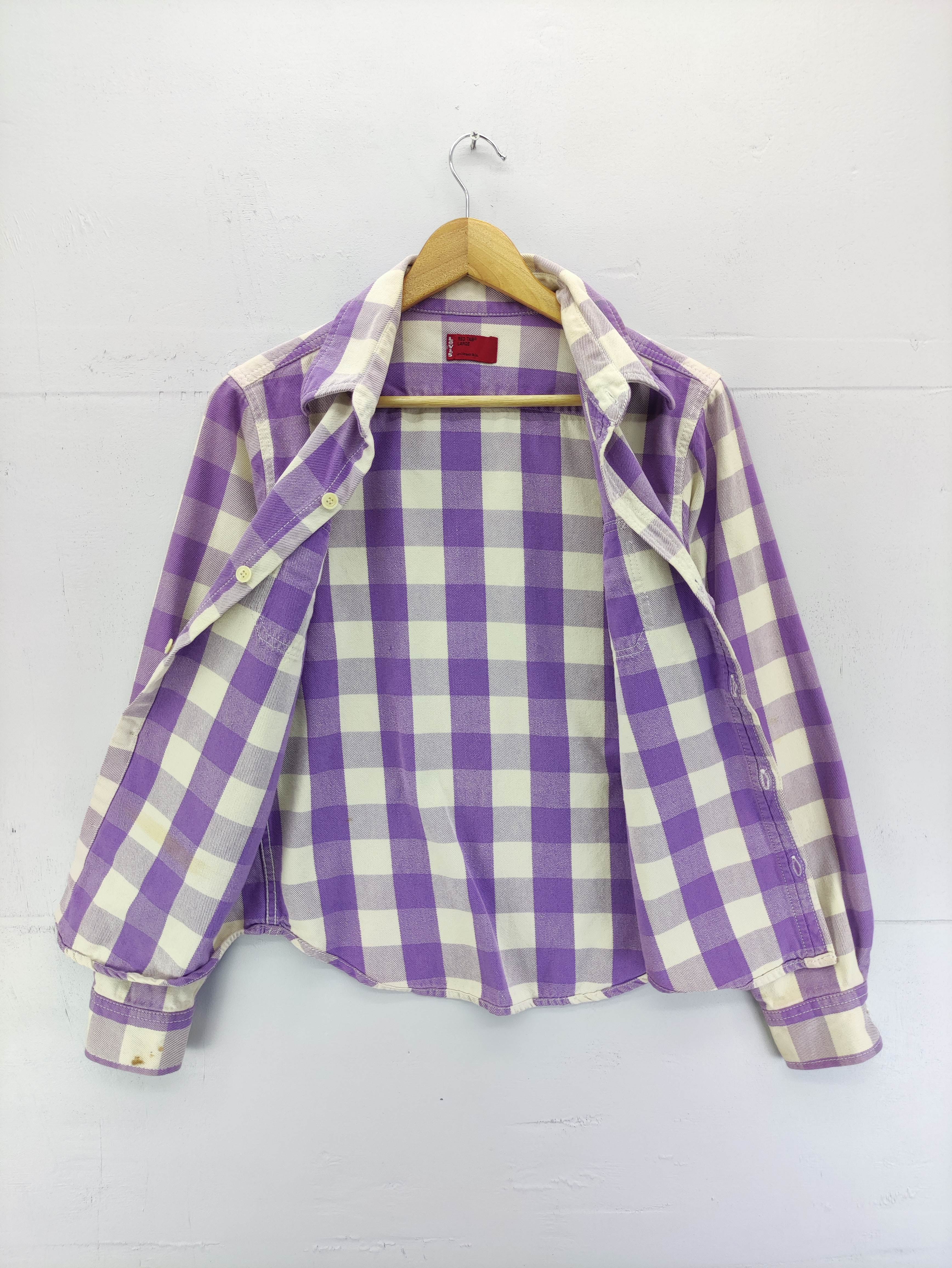 Vintage Levis Red Tab Checkered Button Up - 7