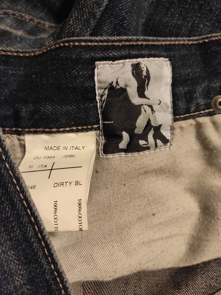Rare collapse denim pants - 3