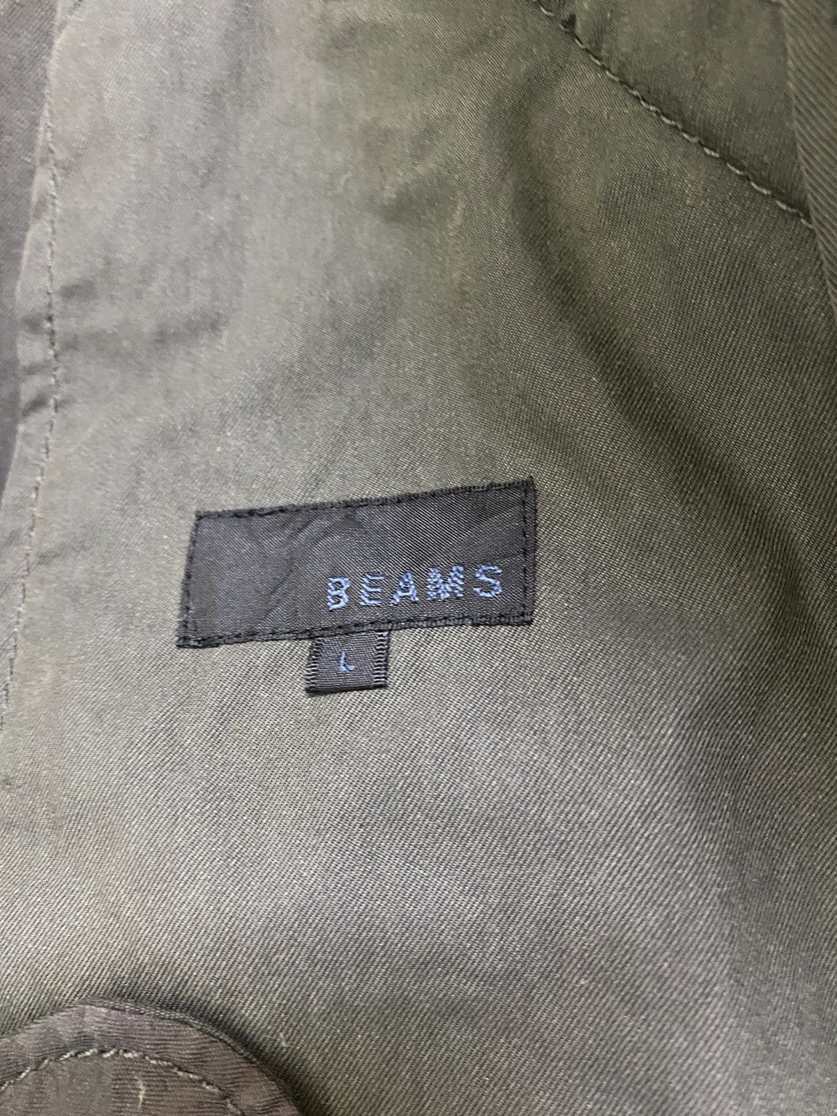 Beams Zipper Jacket High Collar Design Military Design - 3