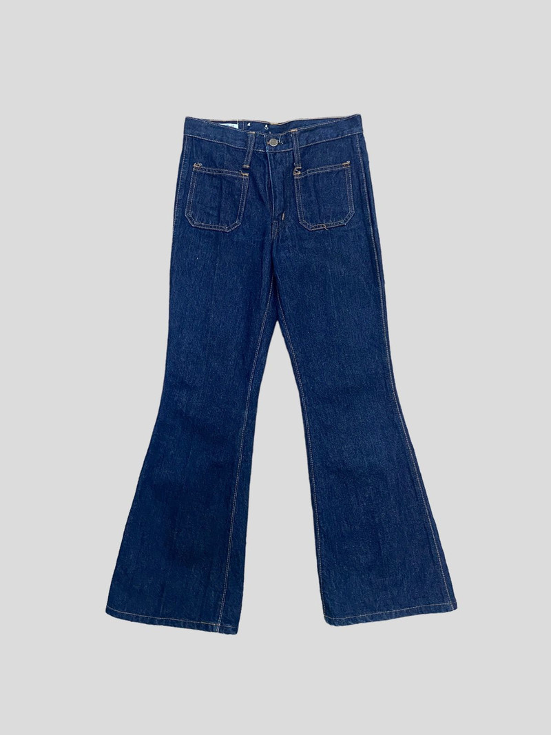 80s VINTAGE BIG JOHN BELL BOTTOM BOOT CUT FLARED JEANS - 1