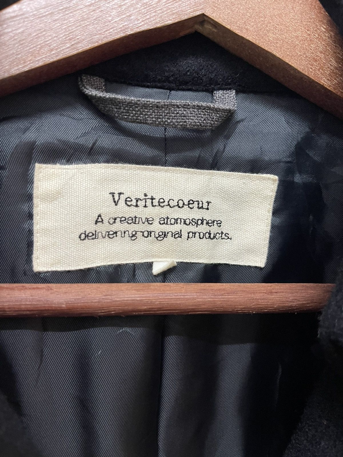 VINTAGE VERITECOEUR BLACK LONG JACKET - 4