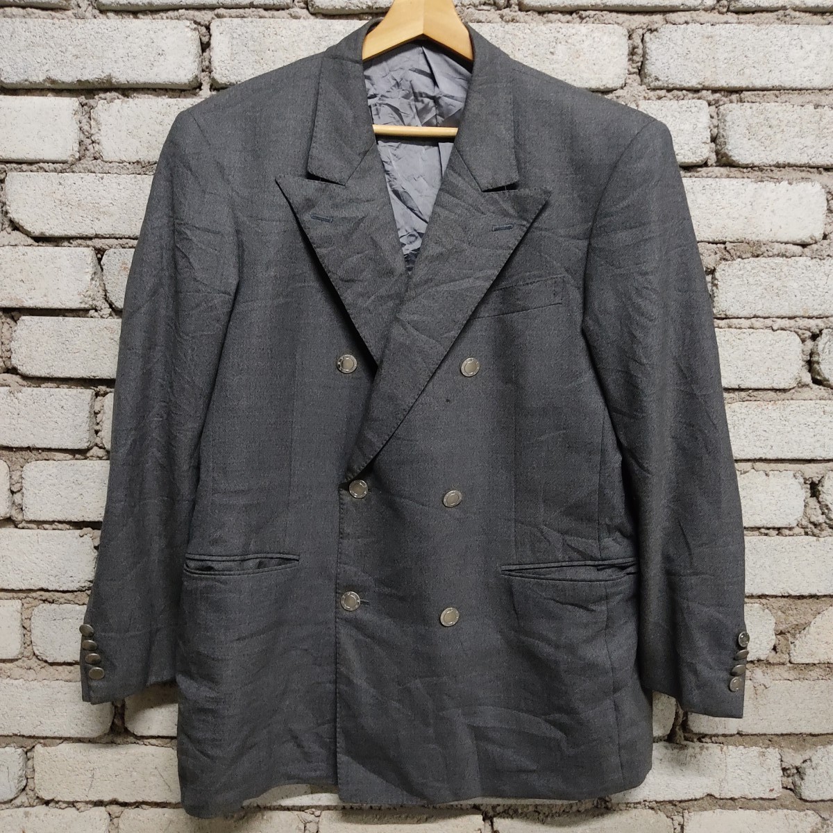 OG Givenchy Paris Silver Button Men Casual Grey Suit Blazer - 1