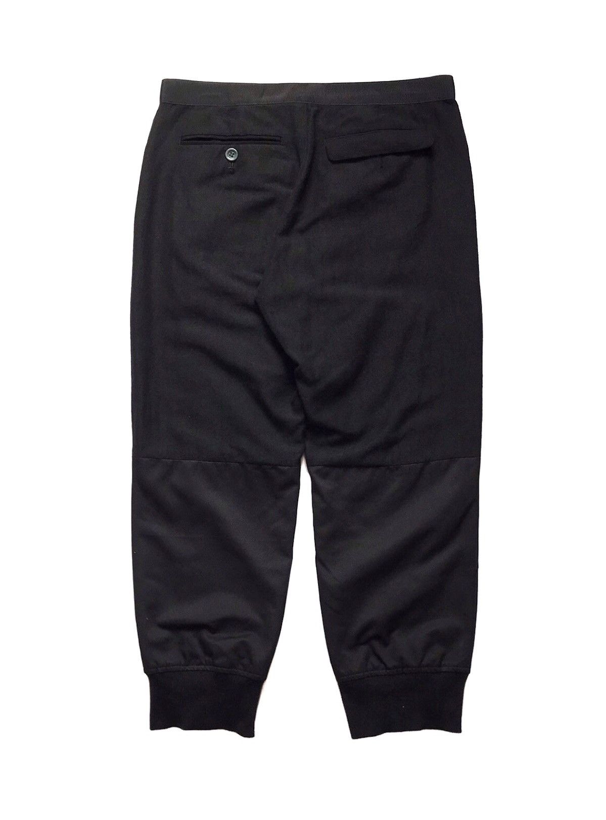 UNDERCOVER PSYCO BLACK CROPPED WOOL PANTS - 4