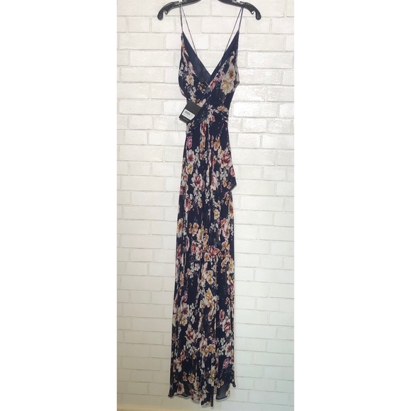 NICHOLAS Garden Rose Silk Maxi Dress - 8