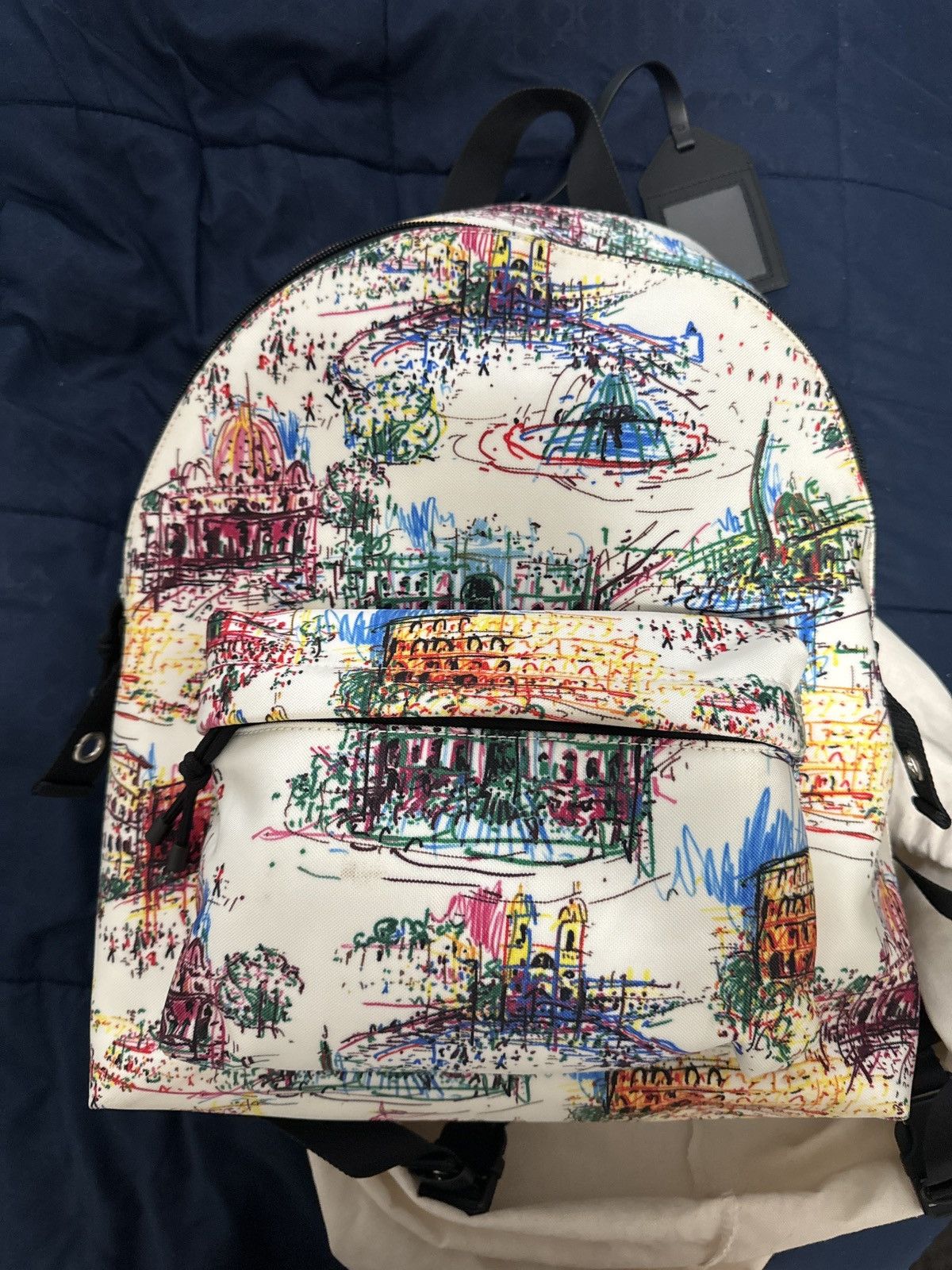 VALENTINO White Valentino Garavani 'VLTN' Monuments Backpack - 9