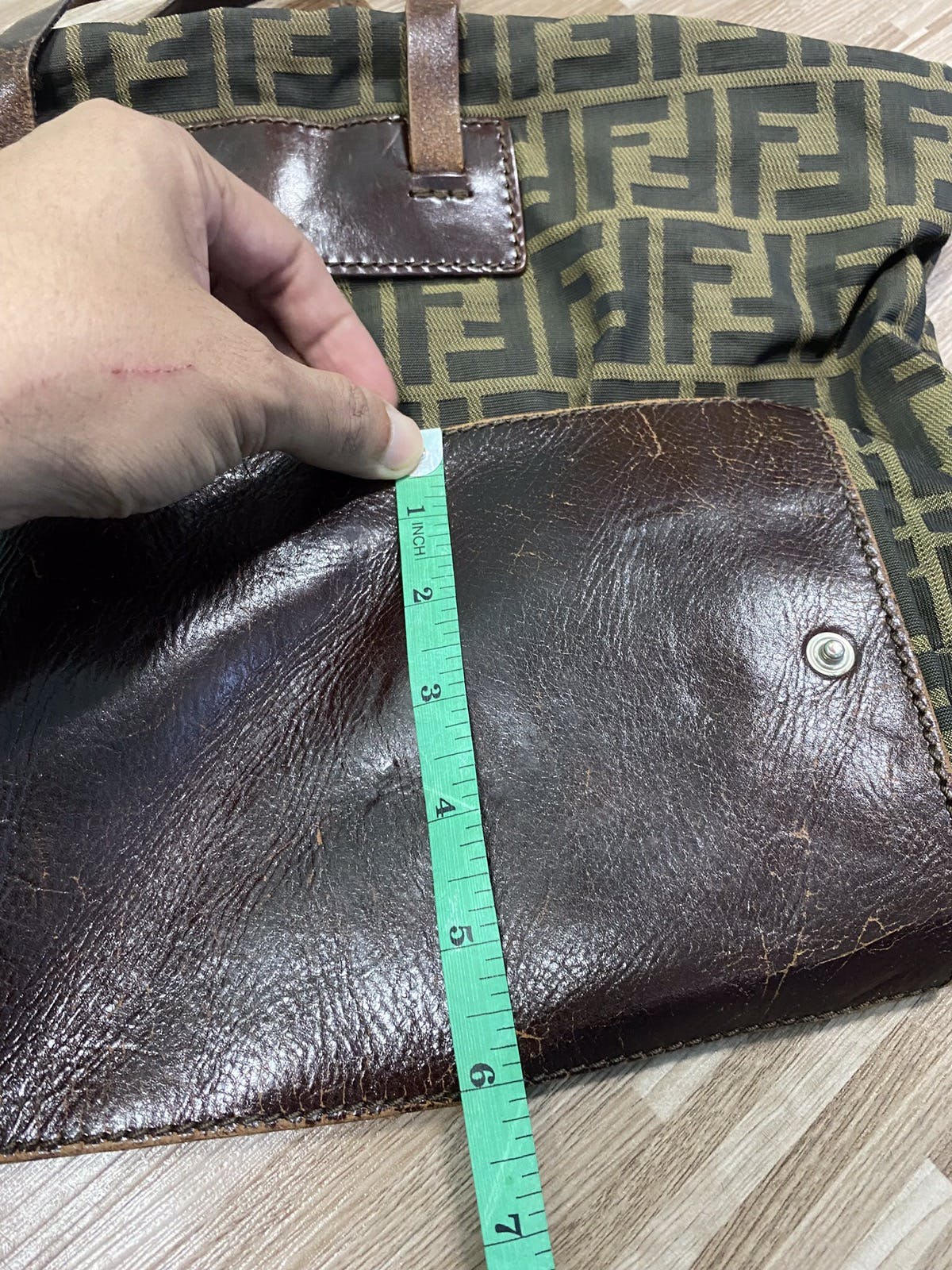 Authentic Fendi Zucca Monogram Tote Shoulder Bag - 19