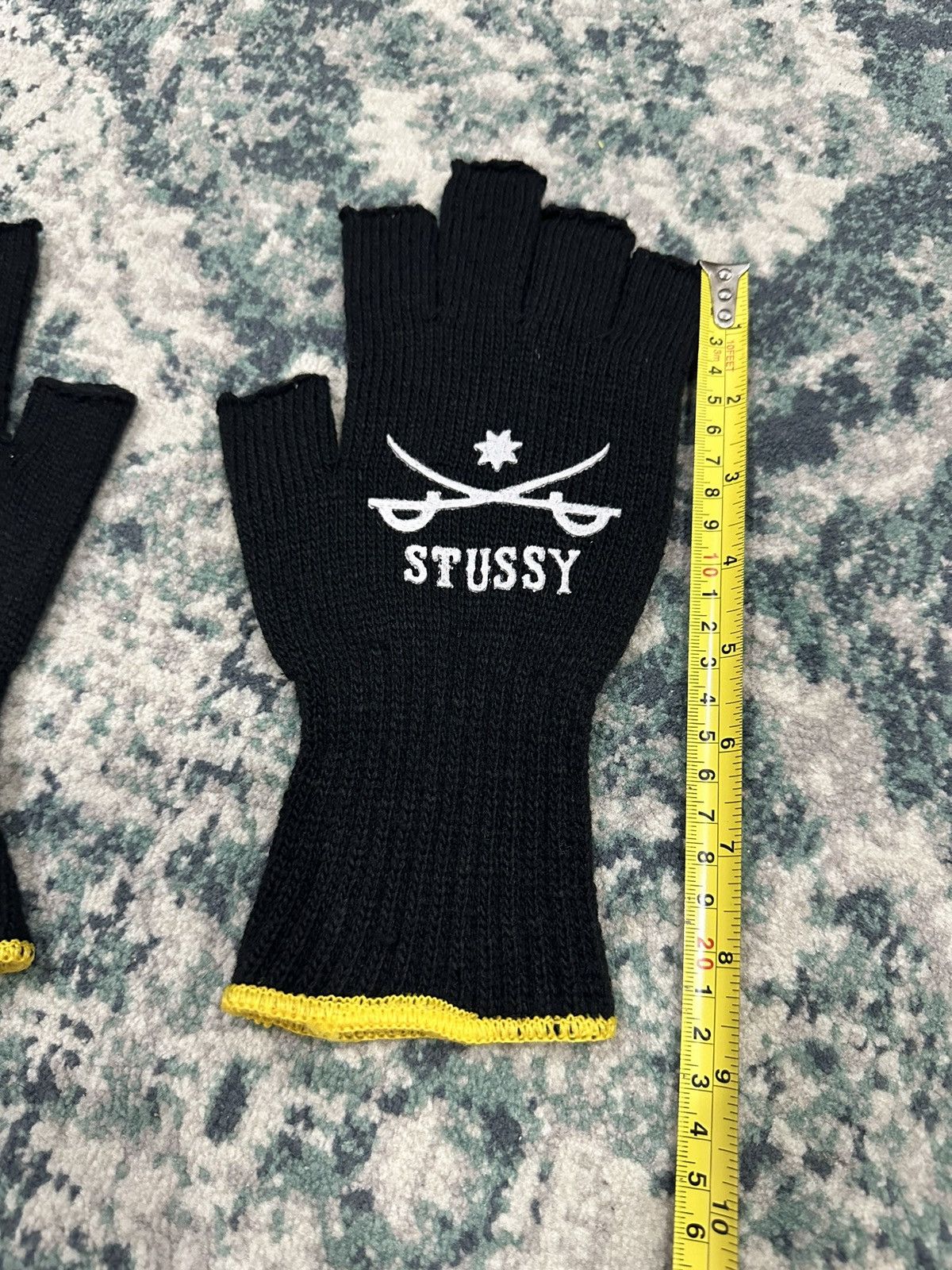 Stussy Sword Fingerless Gloves Black Yellow (Japan Only) - 7