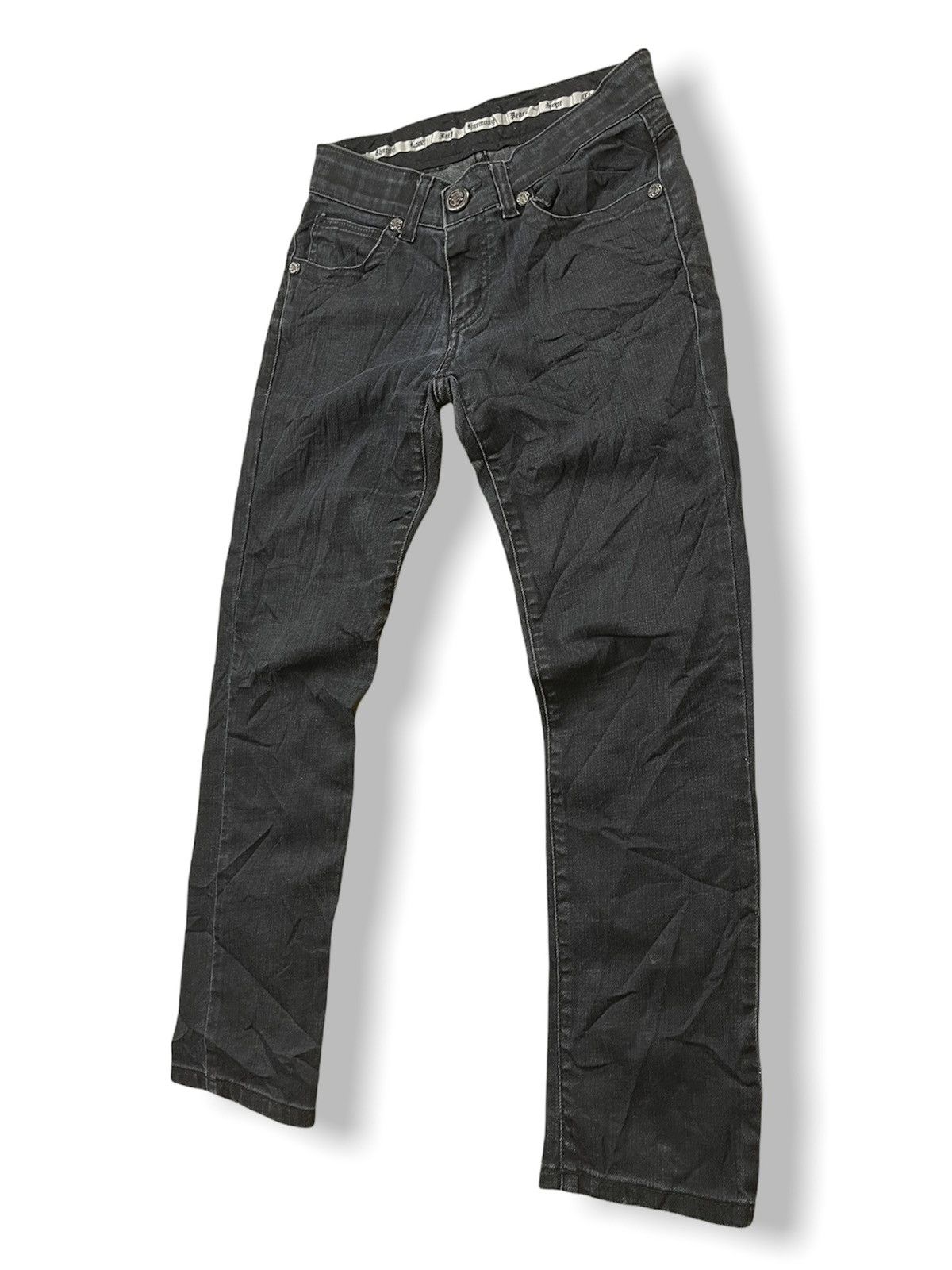 Archival Clothing - Faith Connexion Black Denim Jeans Made In Japan - 6