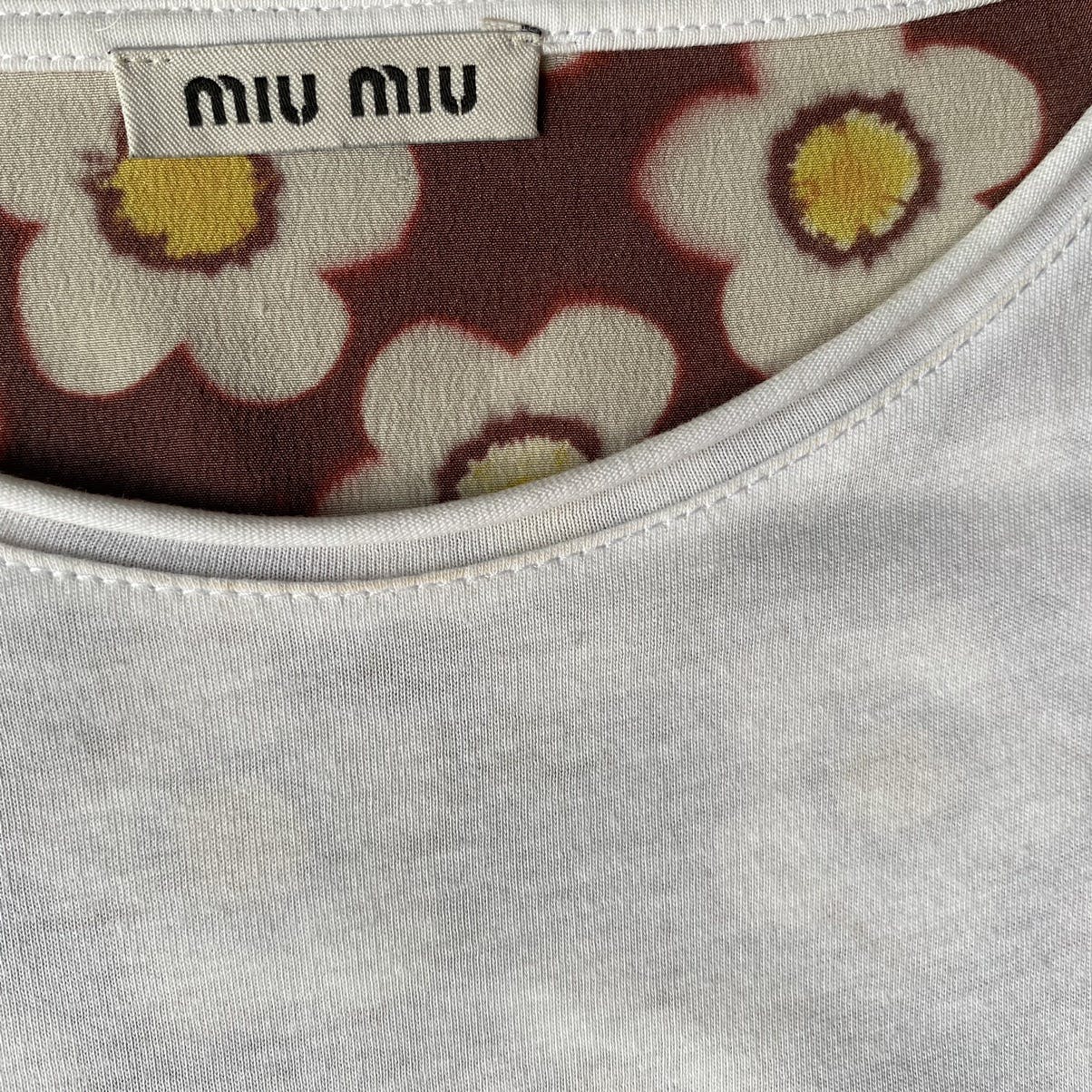 2013 Floral Cotton/Silk Oversize T Shirt - 3