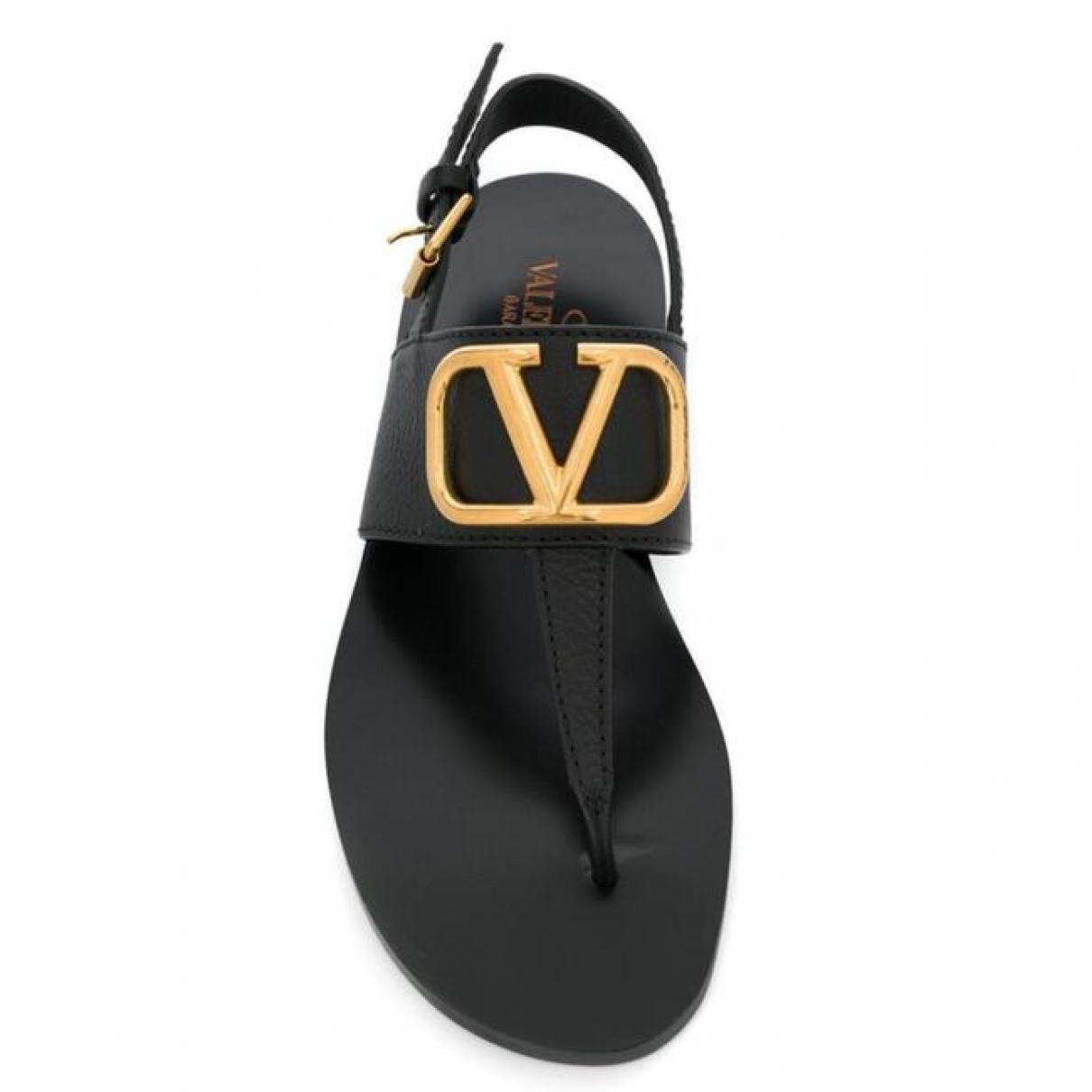 VLogo leather sandal - 4