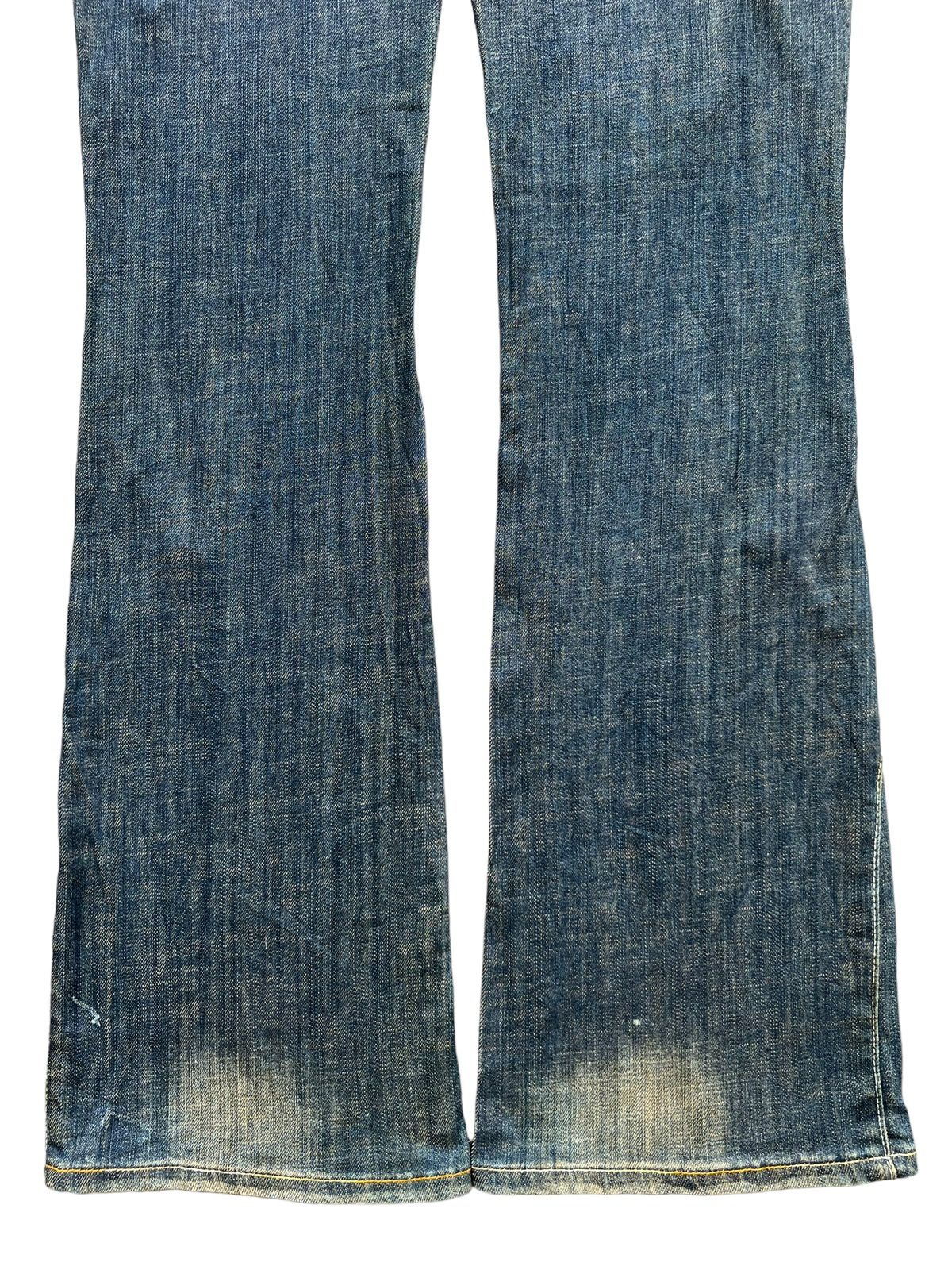 Archival Clothing - Vintage Gotchic Bones Mudwash Punk Flare Denim Jeans 28x33 - 7