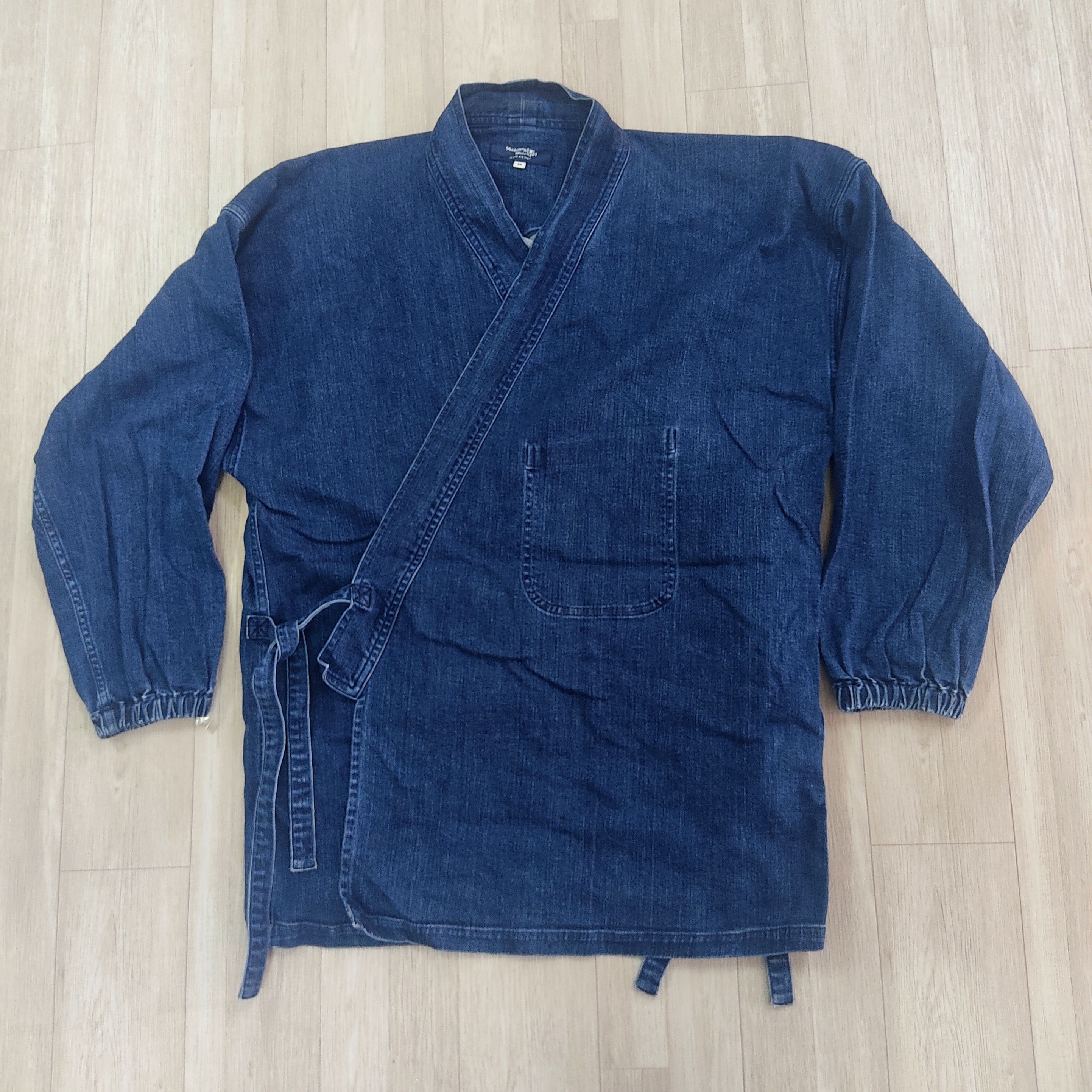 KAIHARA DENIM Kamakura Denim Samue Kimono Jacket - 5