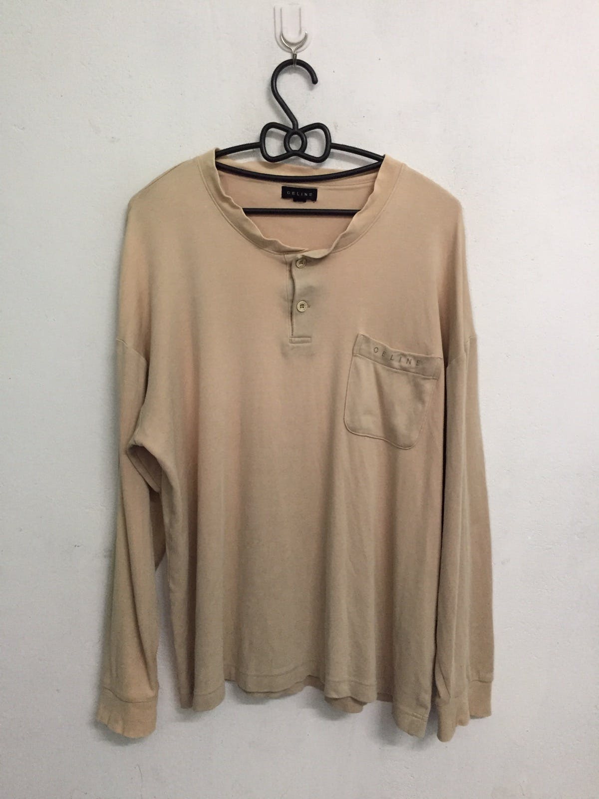 Faded CELINE Button Sweatshirt/Long Sleeve Shirt - 1