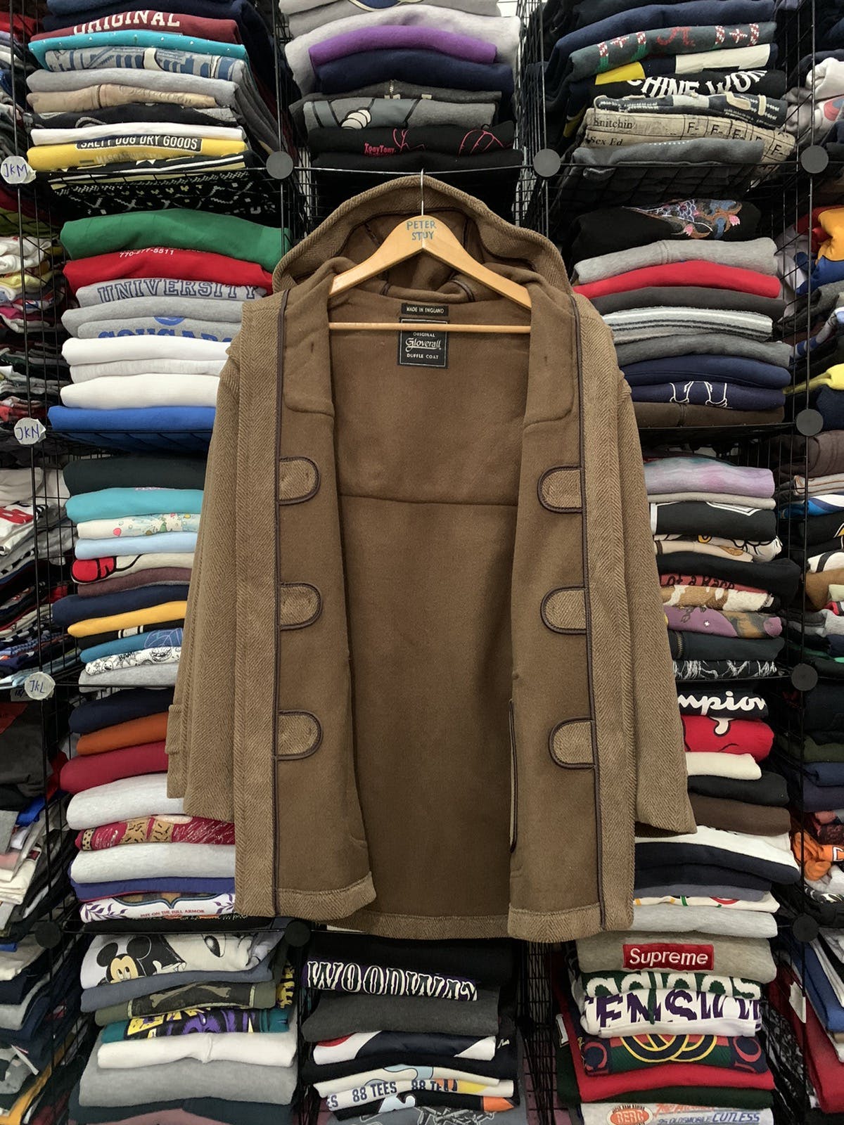 THE ORIGINAL GLOVERALL BROWN WOOL DUFFLE COAT - 2