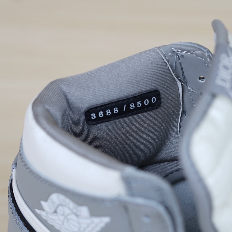 X Dior Air Jordan 1 retro high Nike Grey Color - 5