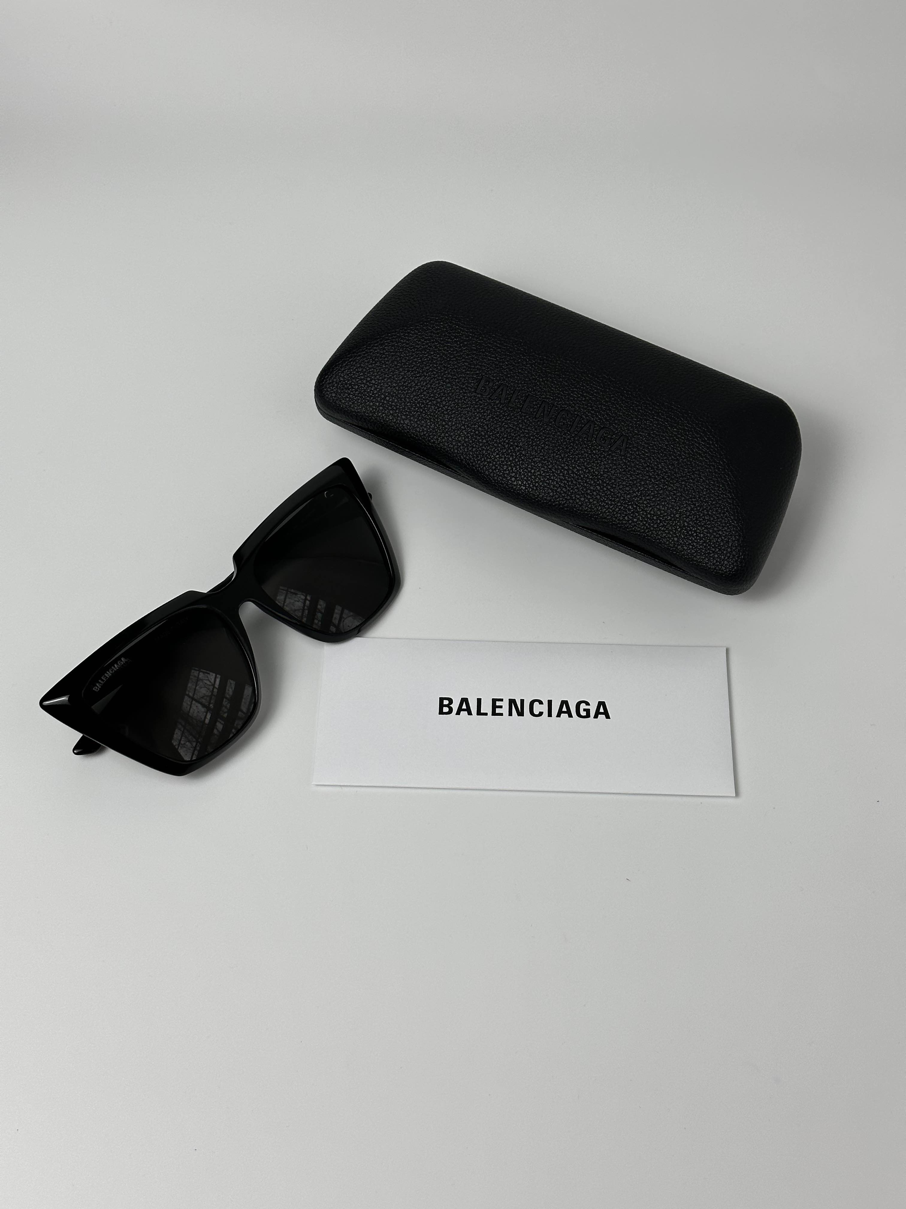 BRAND NEW BALENCIAGA BB0046S 001 Black/Grey Women Sunglasses - 7