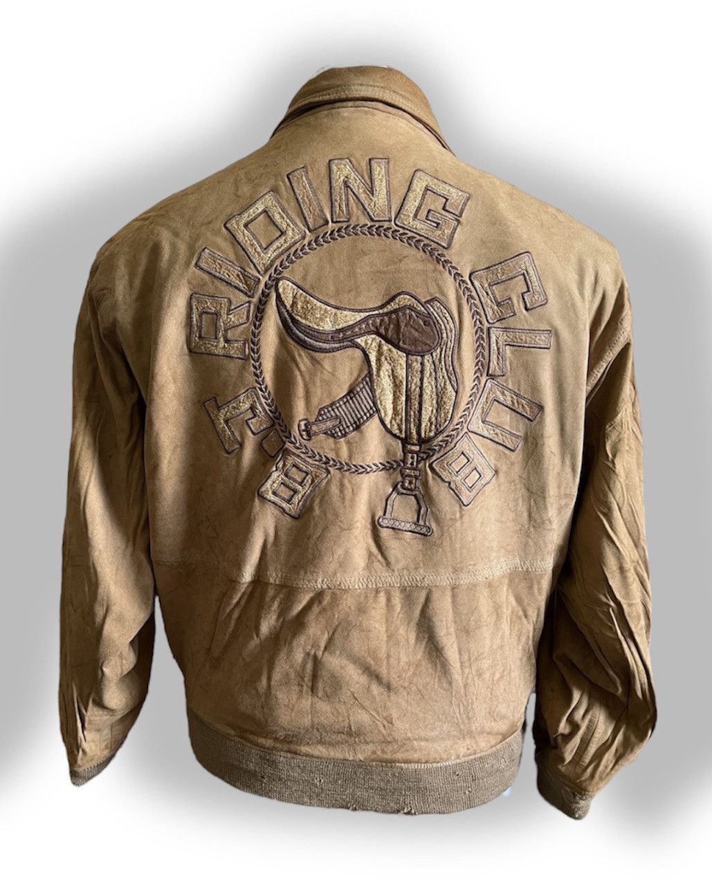 Bjorn Borg Rare Genuine Leather Ripped Jacket Vintage 80s - 1
