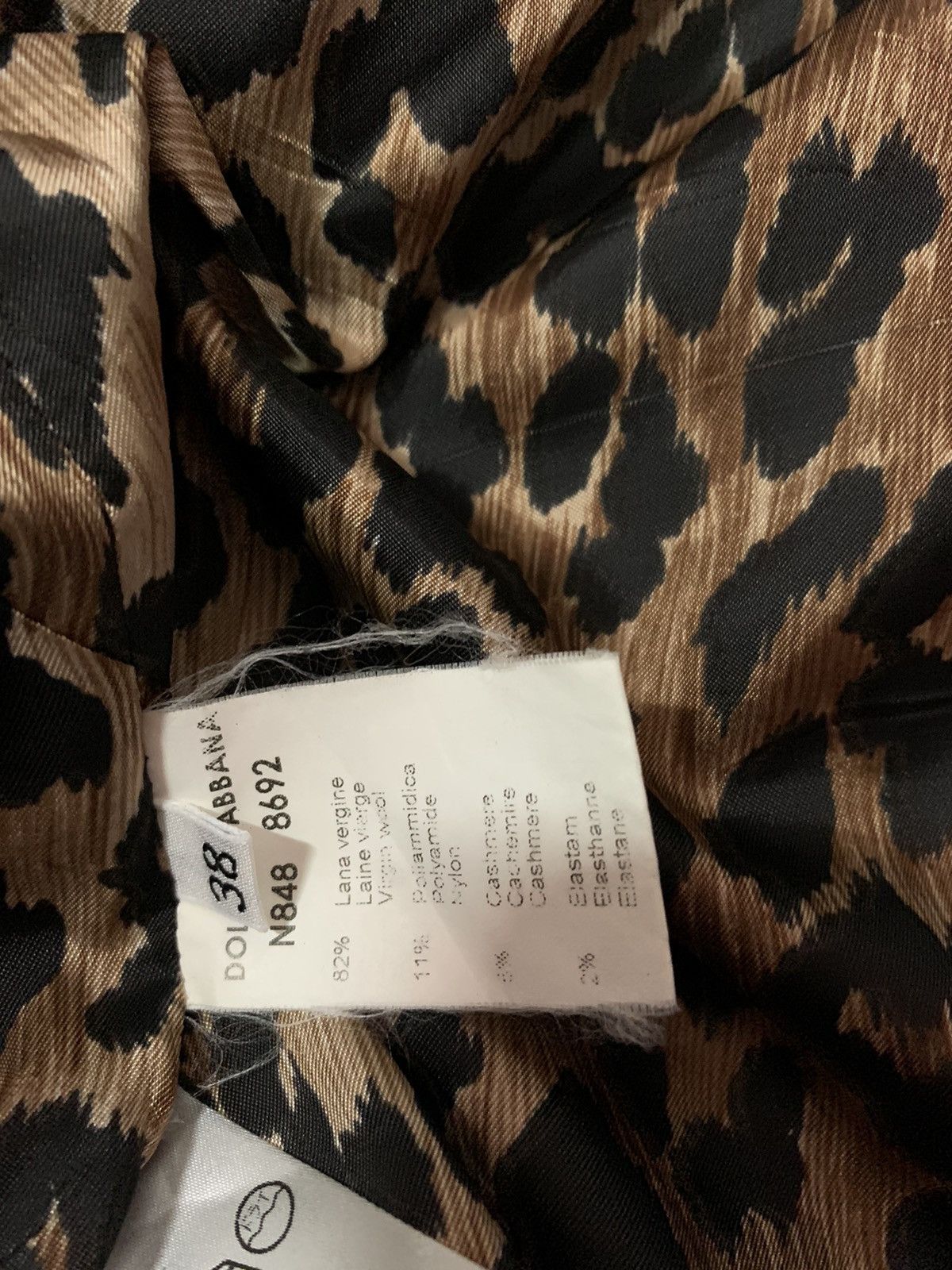 RARE!! Blazer Dolce & Gabbana Leopard Liner For Womens - 6