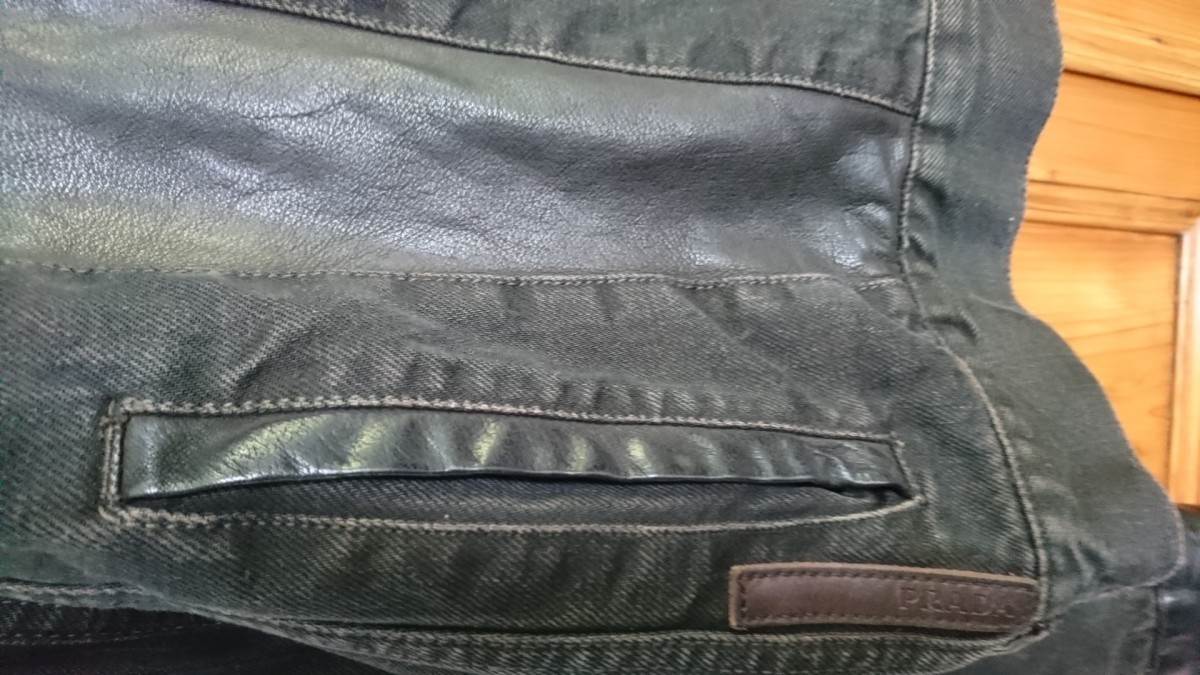 RARE Black Label Teddy Sherpa Denim Leather Detail Jacket - 16