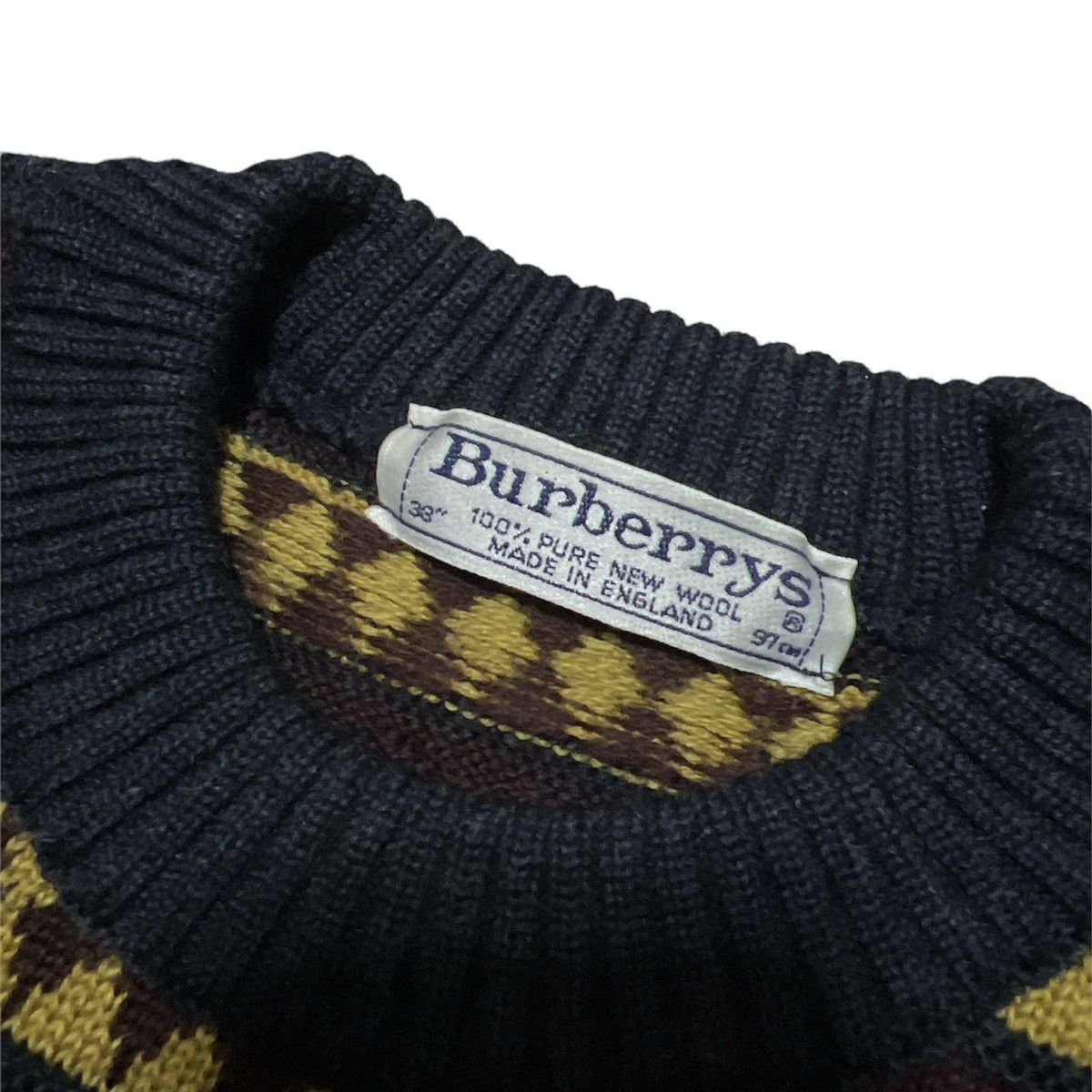 Vintage Burberrys embroidered knit sweater - 3