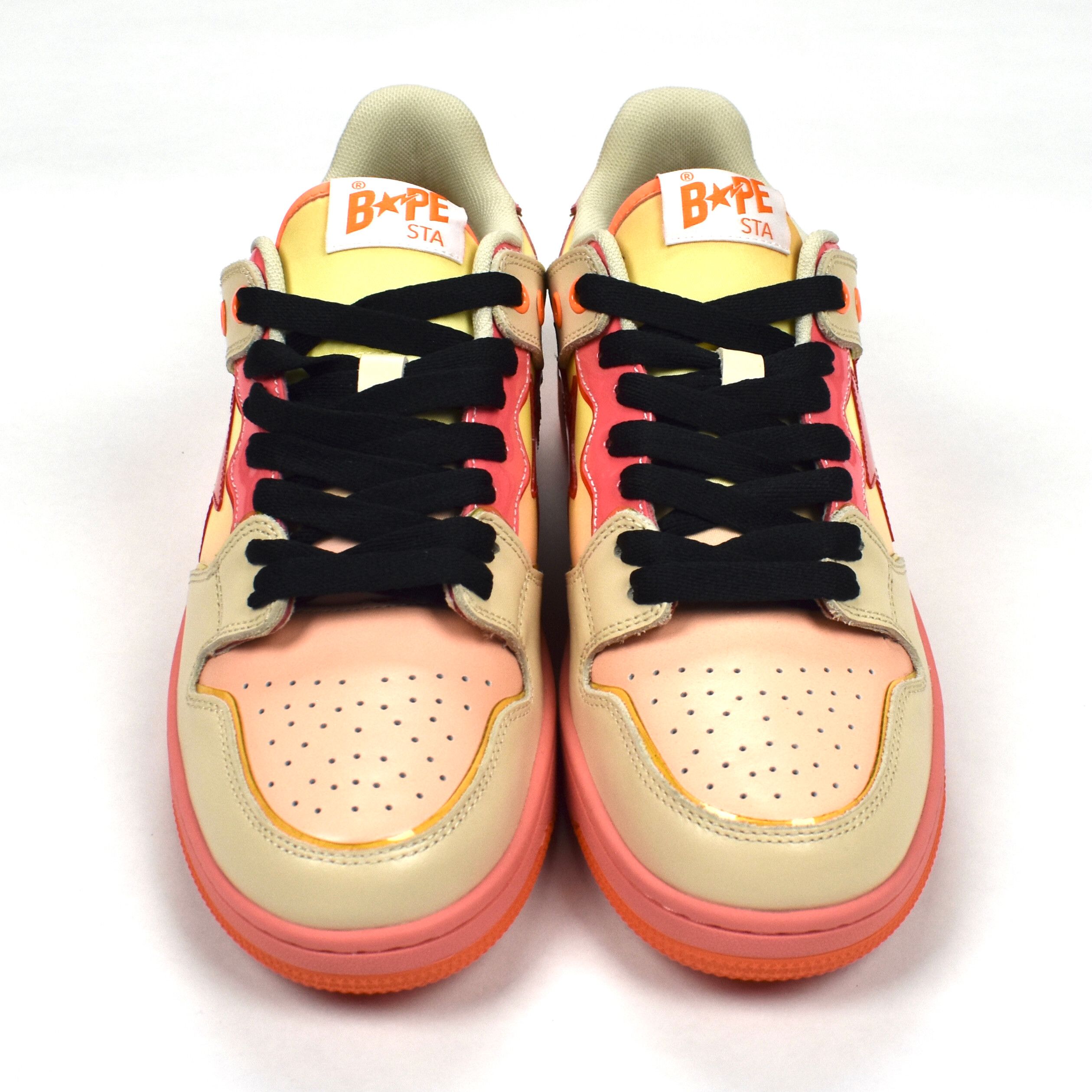 A Bathing Ape Bape Sk8 Sta Dunk Sneakers Pink Orange DS - 4