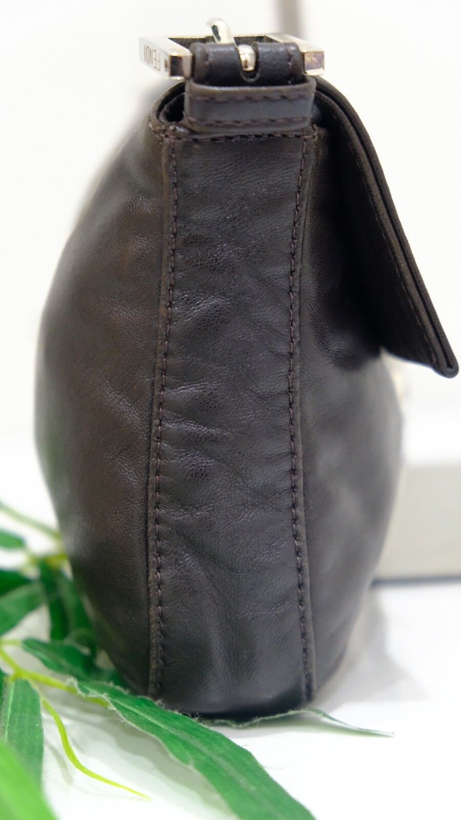 Authentic vintage FENDI BAGUETTE brown leather handbag - 7